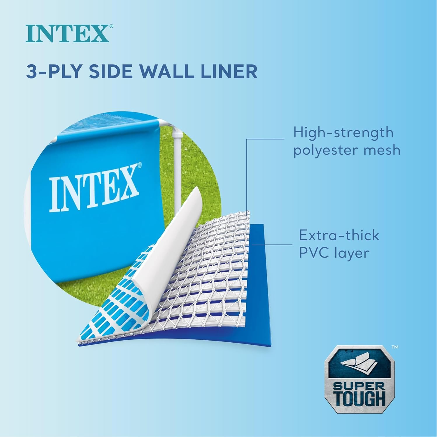 INTEX 28205EH Metal Frame Above Ground Swimming Pool: 8ft x 20in – Puncture-Resistant Material – Easy Assemble – Rust Resistant – 483 Gallon Capacity 4 INTEX 28205EH Metal Frame Above Ground Swimming Pool: 8ft x 20in – Puncture-Resistant Material – Easy Assemble – Rust Resistant – 483 Gallon Capacity - Image 4