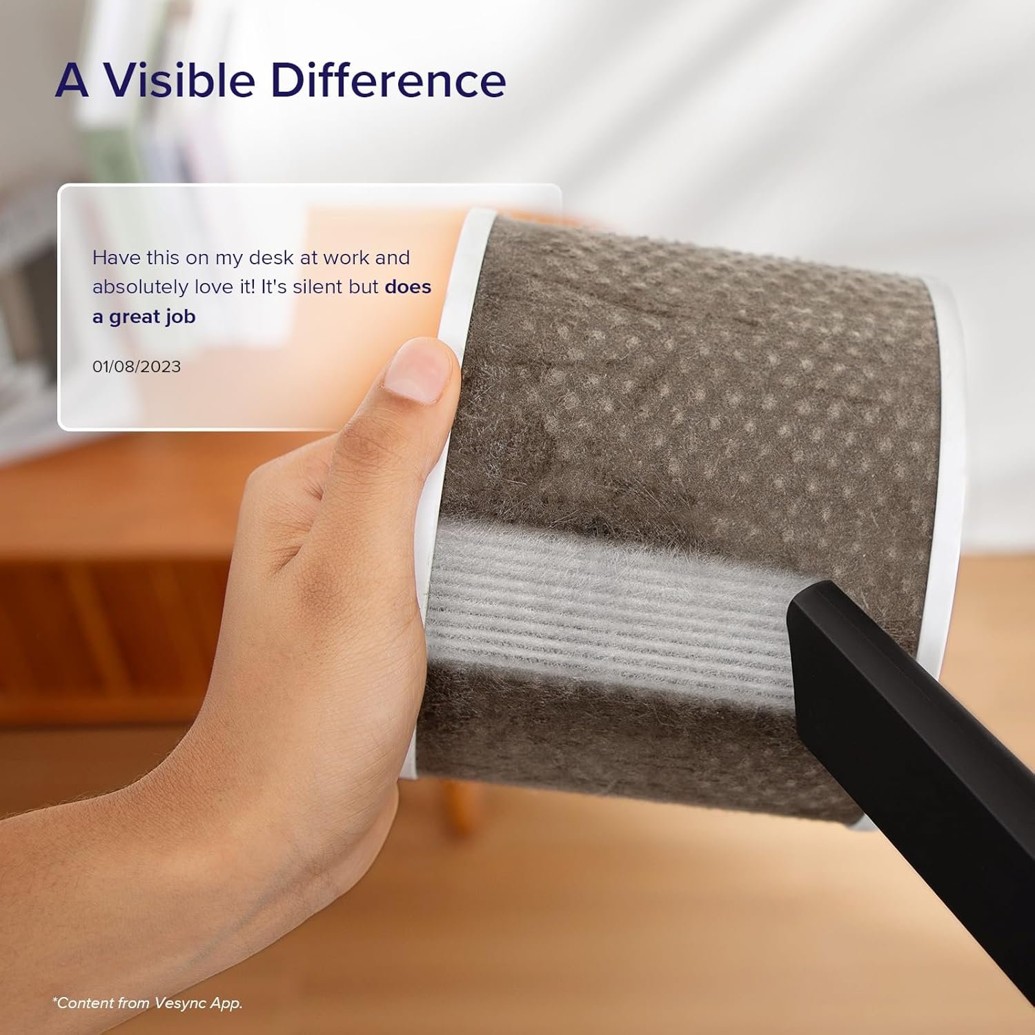 LEVOIT Air Purifiers for Bedroom Home, 3-in-1 Filter Cleaner with Fragrance Sponge for Better Sleep, Filters Smoke, Allergies, Pet Dander, Odor, Dust, Office, Desktop, Portable, Core Mini-P, White 5 LEVOIT Air Purifiers for Bedroom Home, 3-in-1 Filter Cleaner with Fragrance Sponge for Better Sleep, Filters Smoke, Allergies, Pet Dander, Odor, Dust, Office, Desktop, Portable, Core Mini-P, White - Image 5