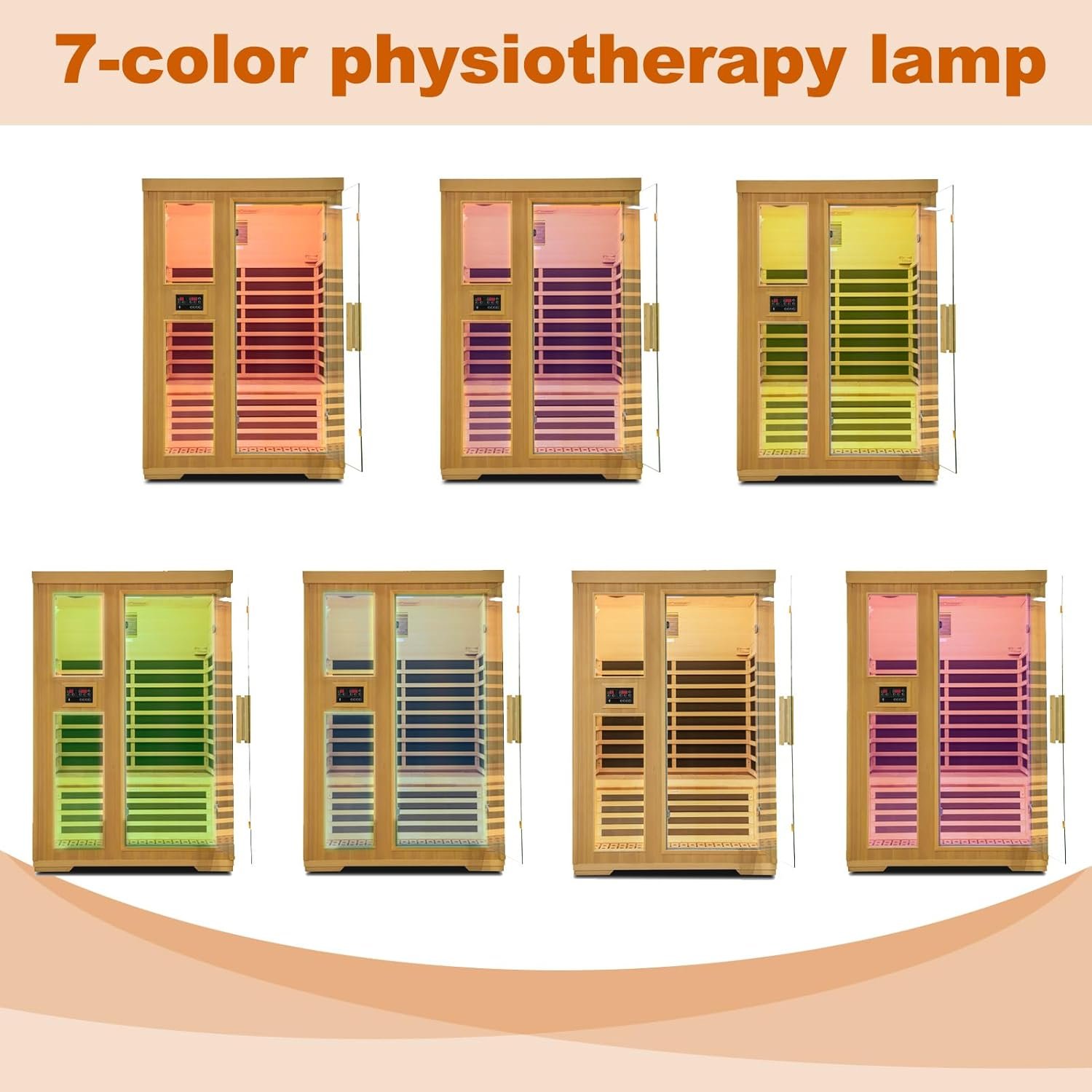 Far Infrared Sauna Room for Home,Canadian Hemlock 2 Person Wooden Dry Sauna with Dual Control Panel and MP3 Controller, Time and Temp Pre-Set,8 Carbon Panels,Led Reading Lamp,Valentine's Day Gift 5 Far Infrared Sauna Room for Home,Canadian Hemlock 2 Person Wooden Dry Sauna with Dual Control Panel and MP3 Controller, Time and Temp Pre-Set,8 Carbon Panels,Led Reading Lamp,Valentine's Day Gift - Image 5