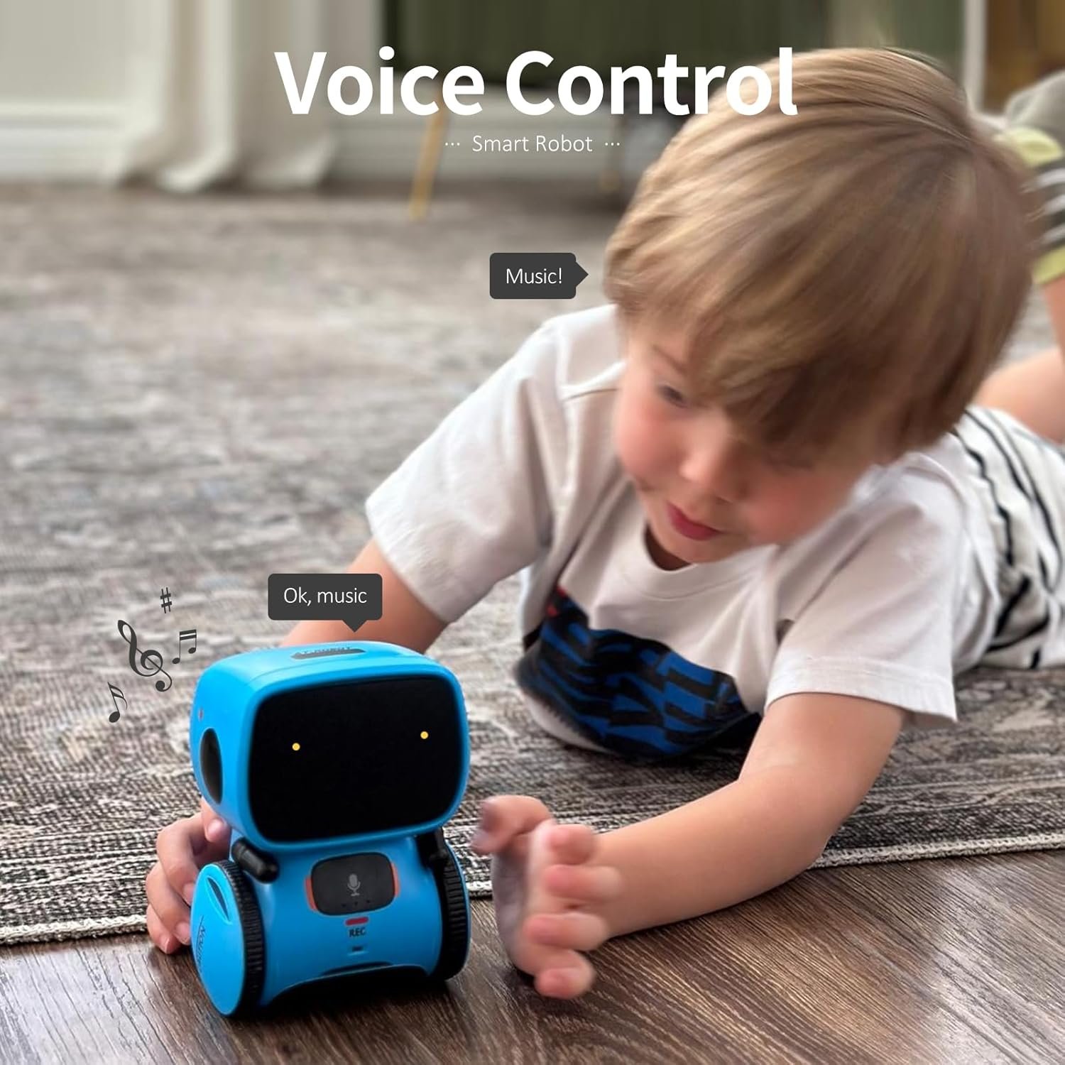 GILOBABY Kids Robot Toys, Interactive Robot Companion Smart Talking Robot with Voice Control Touch Sensor, Dancing, Singing, Recording, Repeat, Birthday Gifts for Boys Ages 3+ Years (Blue) 5 GILOBABY Kids Robot Toys, Interactive Robot Companion Smart Talking Robot with Voice Control Touch Sensor, Dancing, Singing, Recording, Repeat, Birthday Gifts for Boys Ages 3+ Years (Blue) - Image 5