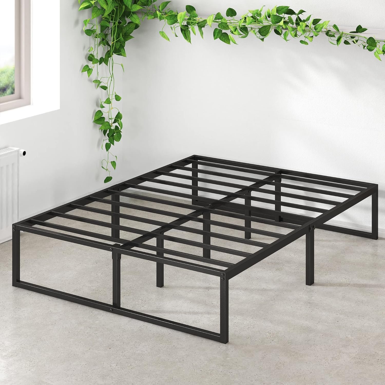 ZINUS Lorelei 14 Inch Metal Platform Bed Frame, Mattress Foundation with Steel Slat Support, No Box Spring Needed, Easy Assembly, Full, Black 8 ZINUS Lorelei 14 Inch Metal Platform Bed Frame, Mattress Foundation with Steel Slat Support, No Box Spring Needed, Easy Assembly, Full, Black - Image 8