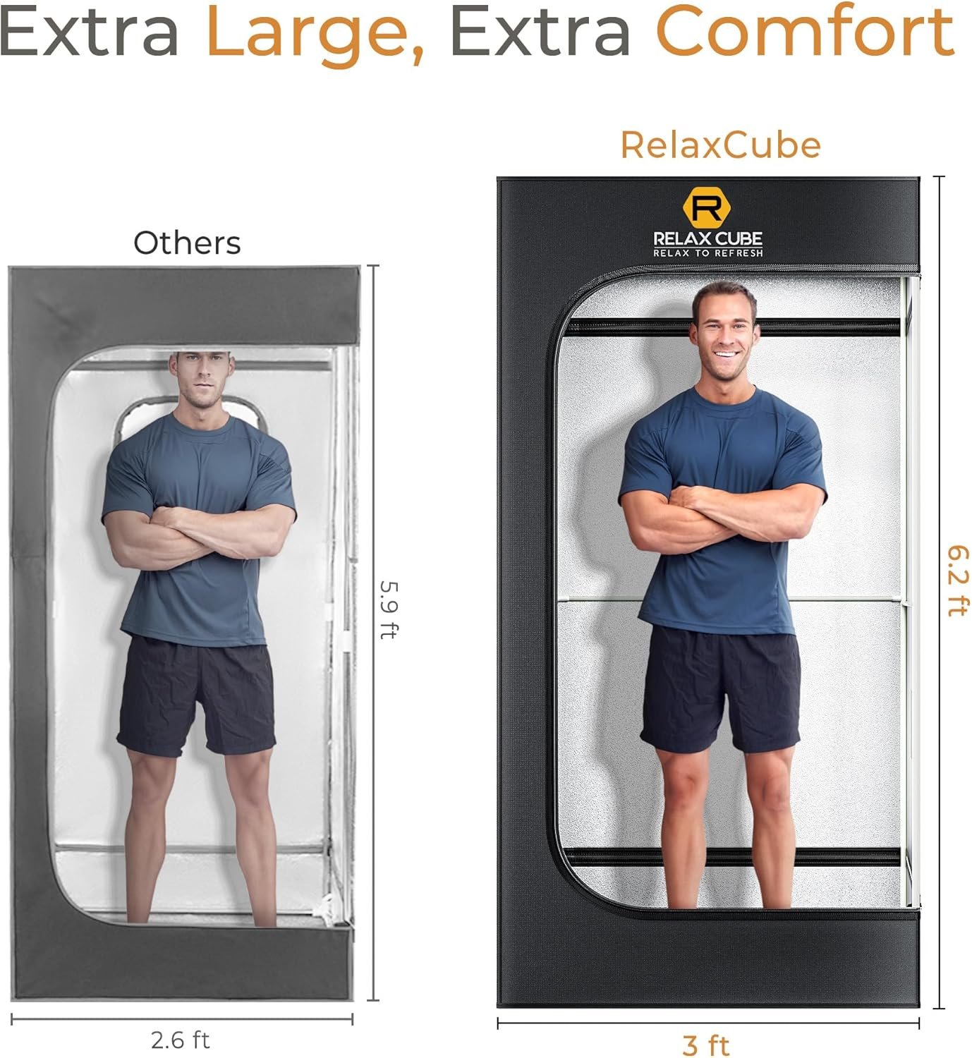 Portable Steam Sauna 1200W 3L, Sauna Tent with Ergonomic High Back Sauna Chair, Full Body Personal Sauna Box for Home Spa Indoor, 75”x35”x35” XL Size Black 5 Portable Steam Sauna 1200W 3L, Sauna Tent with Ergonomic High Back Sauna Chair, Full Body Personal Sauna Box for Home Spa Indoor, 75”x35”x35” XL Size Black - Image 5