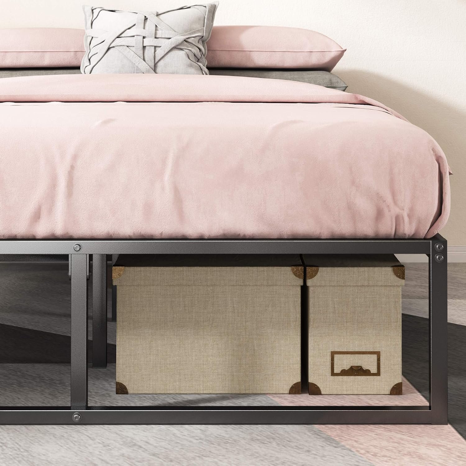ZINUS Lorelei 14 Inch Metal Platform Bed Frame, Mattress Foundation with Steel Slat Support, No Box Spring Needed, Easy Assembly, Full, Black 2 ZINUS Lorelei 14 Inch Metal Platform Bed Frame, Mattress Foundation with Steel Slat Support, No Box Spring Needed, Easy Assembly, Full, Black - Image 2