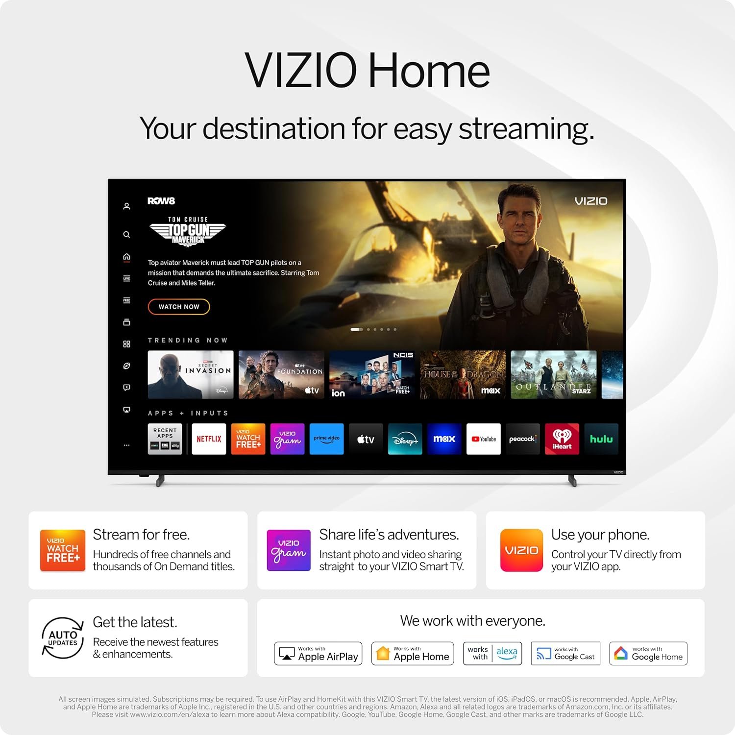 VIZIO 50-inch MQX-Series 4K 120Hz QLED HDR10+ Smart TV with Dolby Vision, Active Full Array, 240Hz @ 1080p PC Gaming, WiFi 6E, Apple AirPlay, Chromecast Built-in, M50QXM-K01, 2023 Model 8 VIZIO 50-inch MQX-Series 4K 120Hz QLED HDR10+ Smart TV with Dolby Vision, Active Full Array, 240Hz @ 1080p PC Gaming, WiFi 6E, Apple AirPlay, Chromecast Built-in, M50QXM-K01, 2023 Model - Image 8