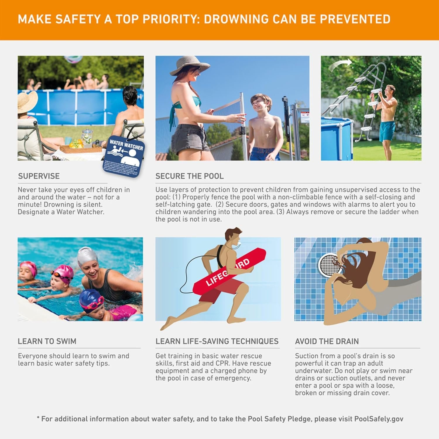 INTEX 28205EH Metal Frame Above Ground Swimming Pool: 8ft x 20in – Puncture-Resistant Material – Easy Assemble – Rust Resistant – 483 Gallon Capacity 6 INTEX 28205EH Metal Frame Above Ground Swimming Pool: 8ft x 20in – Puncture-Resistant Material – Easy Assemble – Rust Resistant – 483 Gallon Capacity - Image 6
