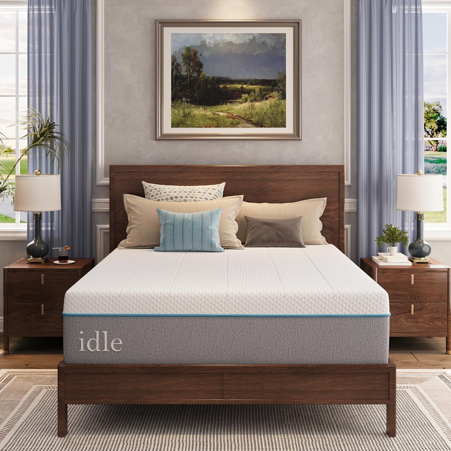 Queen Mattress 14 Inch Cooling Memory Foam, Fiberglass Free, Mattress Bed in a Box for Back Pain Relief, Medium Firm, CertiPUR-US Certified, 60”x80”x14”, White