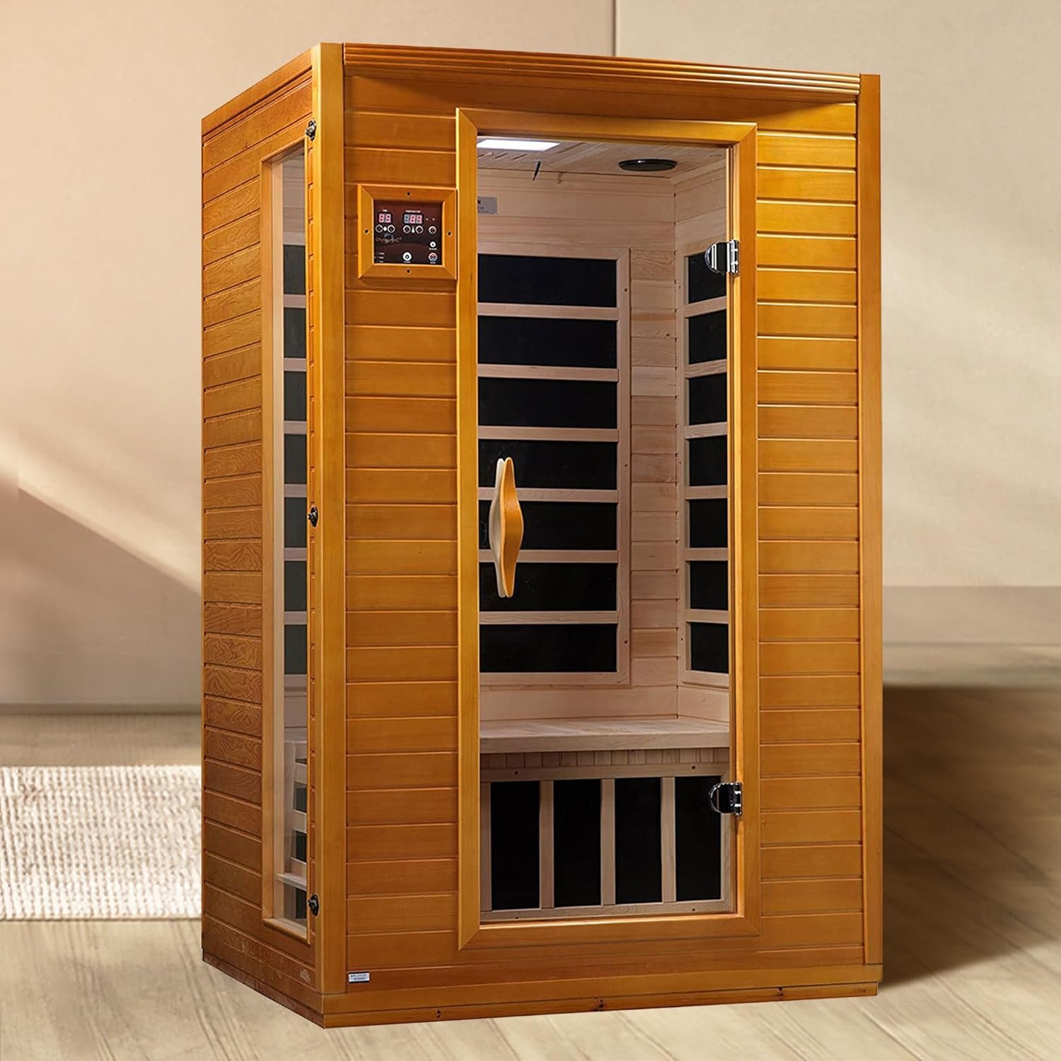 Dynamic Saunas Andora 2-Person Low EMF FAR Infrared Sauna, Canadian Hemlock Wood 9 Dynamic Saunas Andora 2-Person Low EMF FAR Infrared Sauna, Canadian Hemlock Wood - Image 9