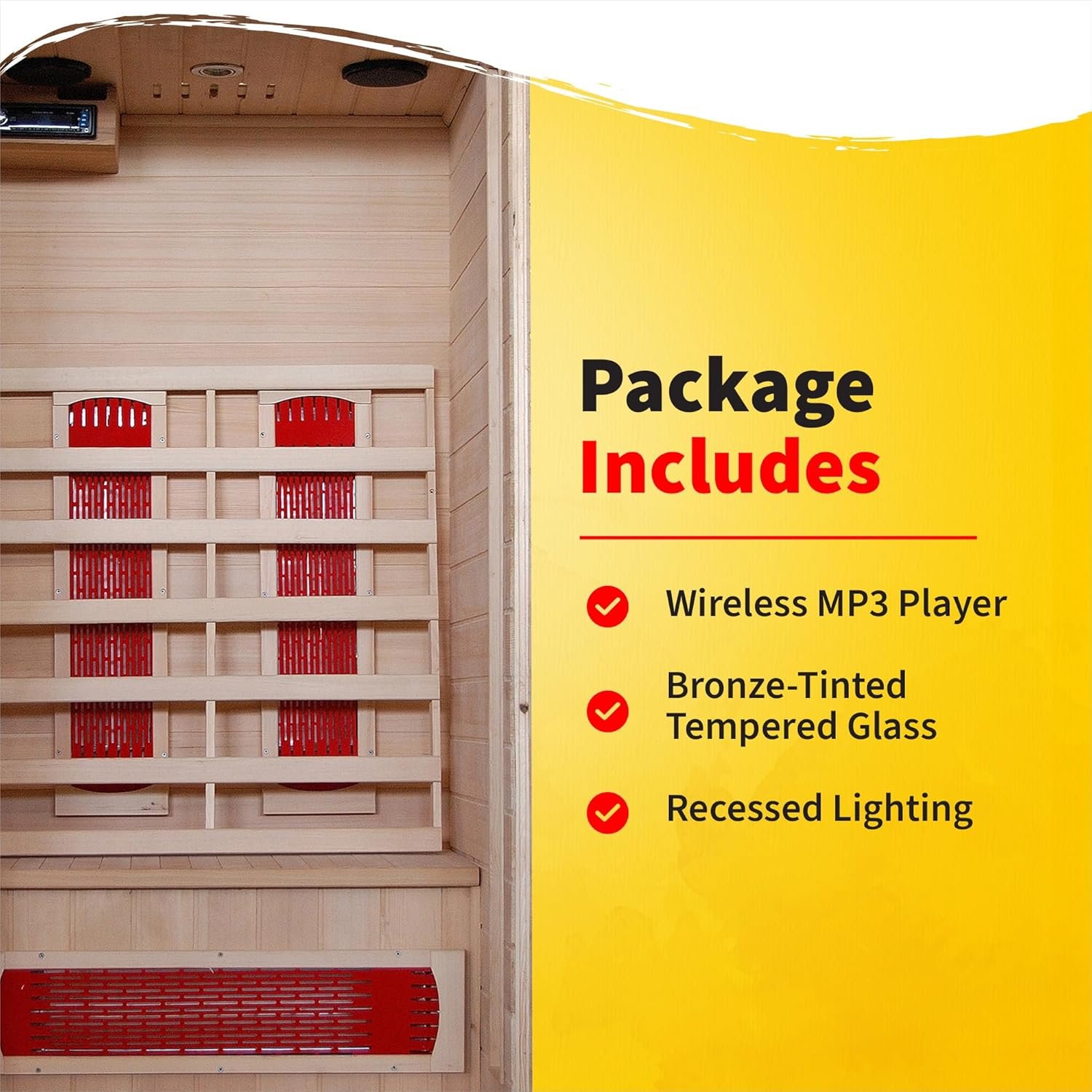 Radiant Saunas BSA2400 1-2 Person Hemlock Ceramic Infrared Sauna,Brown 5 Radiant Saunas BSA2400 1-2 Person Hemlock Ceramic Infrared Sauna,Brown - Image 5