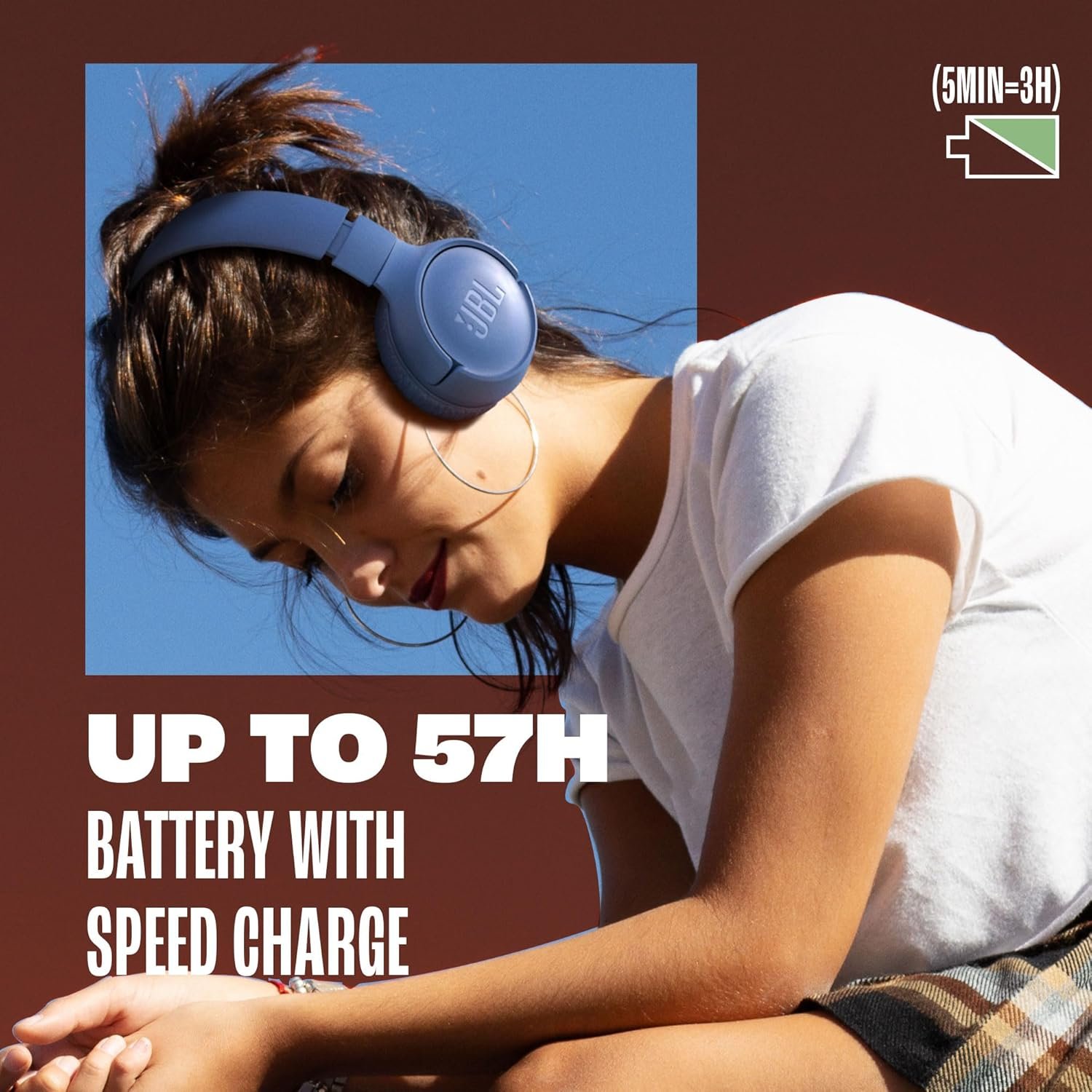 JBL Tune 520BT - Wireless On-Ear Headphones, Up to 57H Battery Life and Speed Charge, Lightweight, Comfortable and Foldable Design, Hands-Free Calls with Voice Aware (Purple) 5 JBL Tune 520BT - Wireless On-Ear Headphones, Up to 57H Battery Life and Speed Charge, Lightweight, Comfortable and Foldable Design, Hands-Free Calls with Voice Aware (Purple) - Image 5