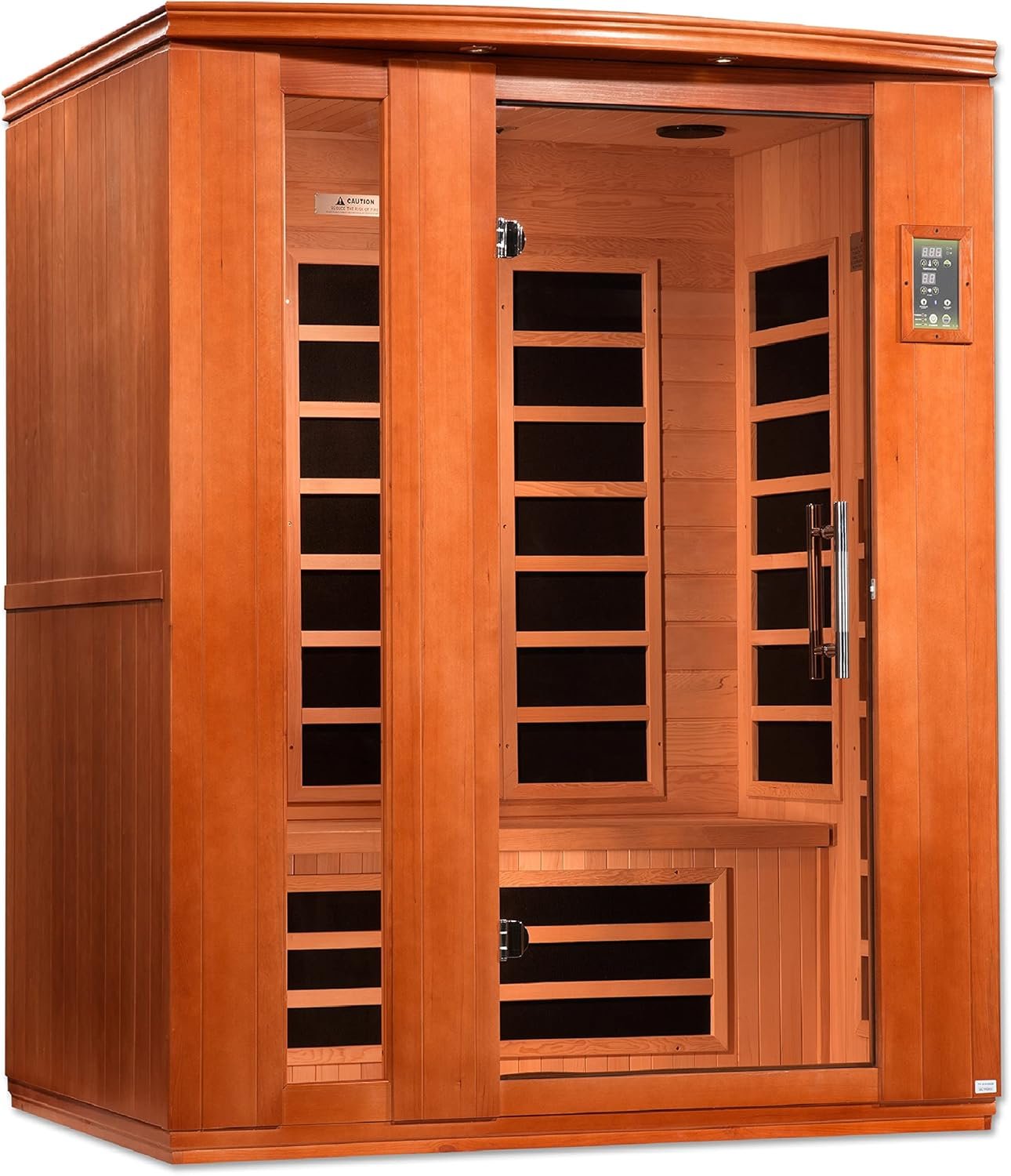 Dynamic Lugano 3-Person Low EMF (Under 8MG) FAR Infrared Sauna (Canadian Hemlock)