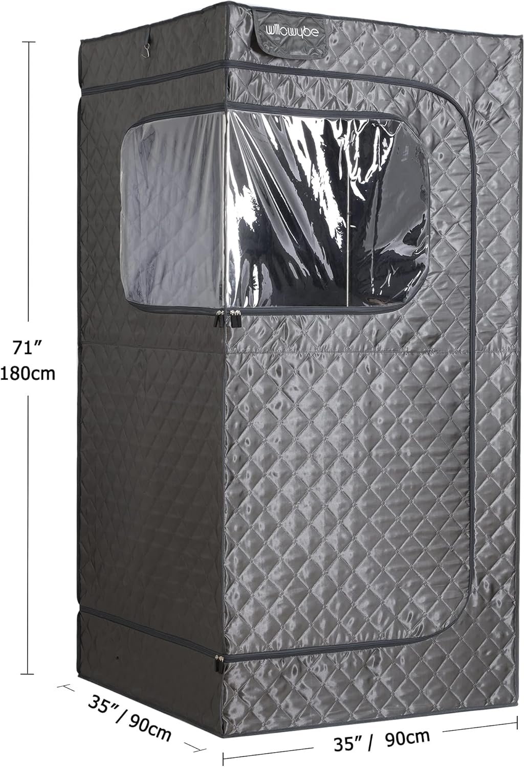WILLOWYBE Portable Steam Sauna with Bluetooth Control, 4L KingPower Steamer, Body Tent, Foldable Chair | Personal Home Spa (Night Grey) 7 WILLOWYBE Portable Steam Sauna with Bluetooth Control, 4L KingPower Steamer, Body Tent, Foldable Chair | Personal Home Spa (Night Grey) - Image 7