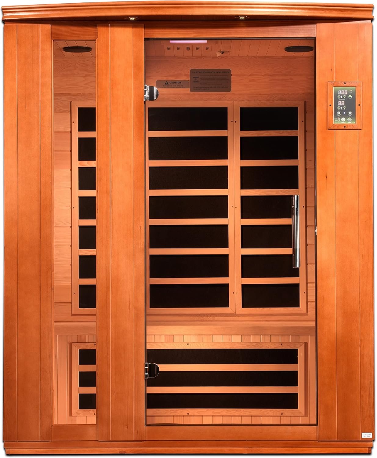 Dynamic Lugano 3-Person Low EMF (Under 8MG) FAR Infrared Sauna (Canadian Hemlock) 2 Dynamic Lugano 3-Person Low EMF (Under 8MG) FAR Infrared Sauna (Canadian Hemlock) - Image 2