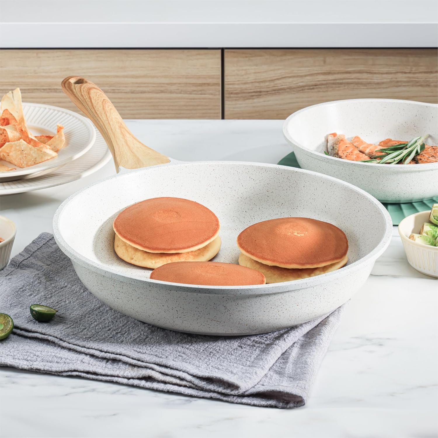 SENSARTE Nonstick Ceramic Cookware Set 13-Piece, Healthy Pots and Pans Set, Non-toxic Kitchen Cooking Set with Stay-Cool Handles, Silicone Tools and Pot Protectors, PFAS and PFOA Free 9 SENSARTE Nonstick Ceramic Cookware Set 13-Piece, Healthy Pots and Pans Set, Non-toxic Kitchen Cooking Set with Stay-Cool Handles, Silicone Tools and Pot Protectors, PFAS and PFOA Free - Image 9