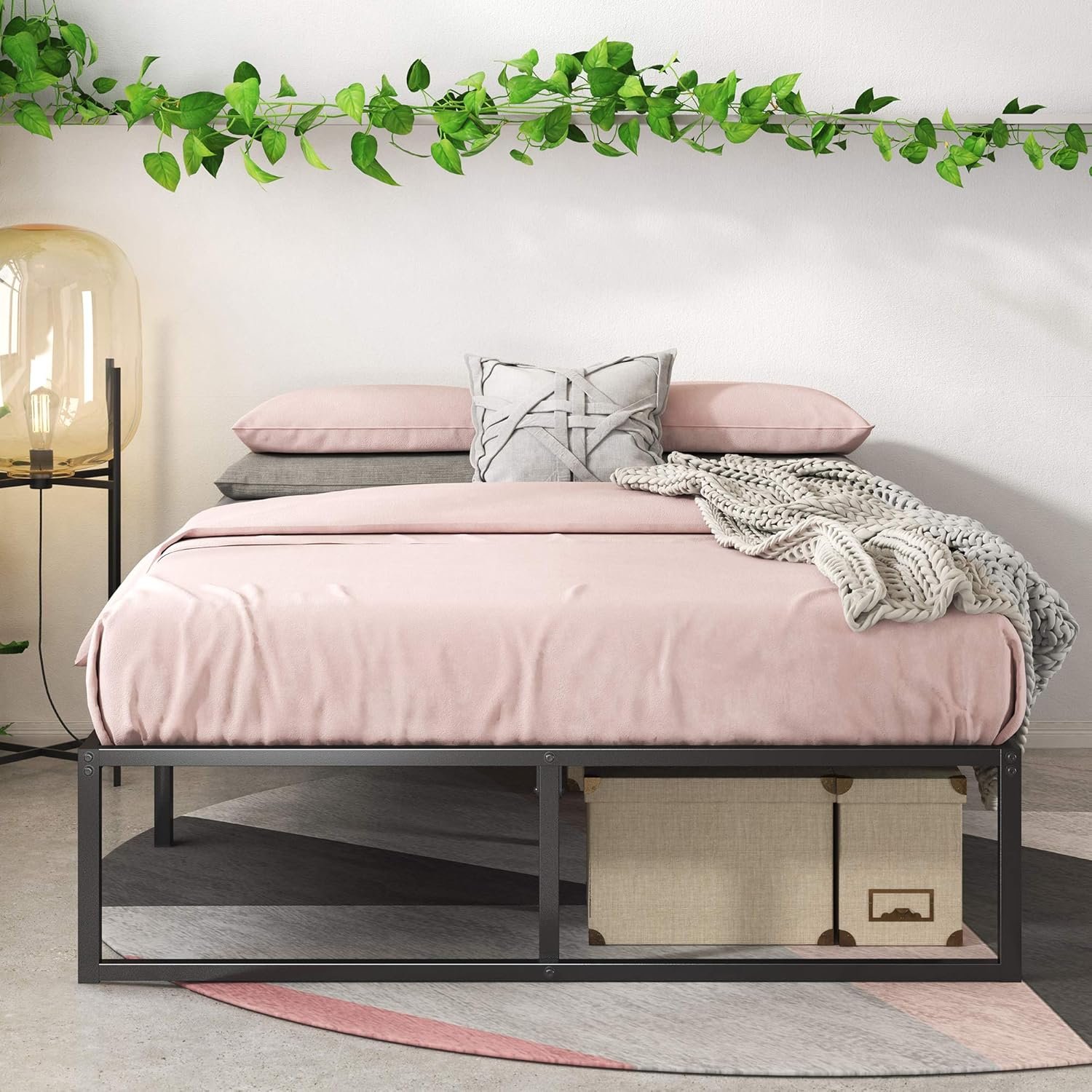 ZINUS Lorelei 14 Inch Metal Platform Bed Frame, Mattress Foundation with Steel Slat Support, No Box Spring Needed, Easy Assembly, Full, Black 11 ZINUS Lorelei 14 Inch Metal Platform Bed Frame, Mattress Foundation with Steel Slat Support, No Box Spring Needed, Easy Assembly, Full, Black - Image 11