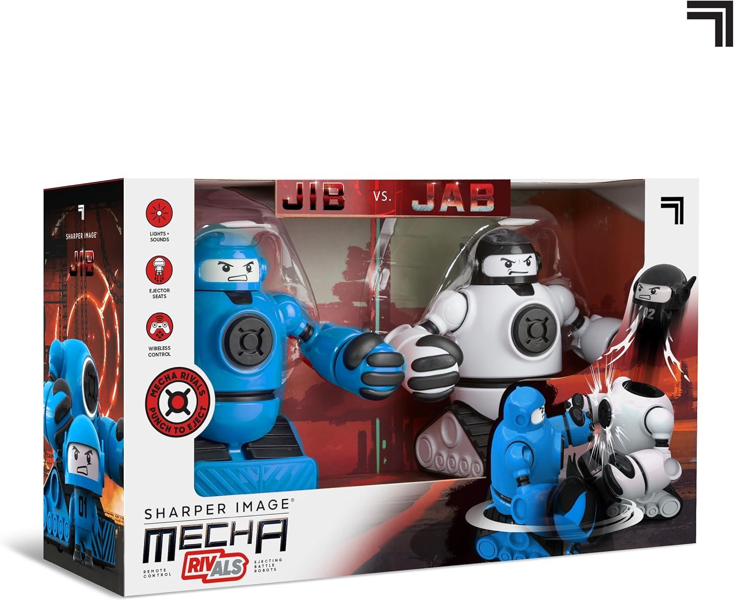 Sharper Image® Mecha Rivals Remote Control Battle Robots, Two-Player Wireless Fighting Set with Lights and Sounds 7 Sharper Image® Mecha Rivals Remote Control Battle Robots, Two-Player Wireless Fighting Set with Lights and Sounds - Image 7