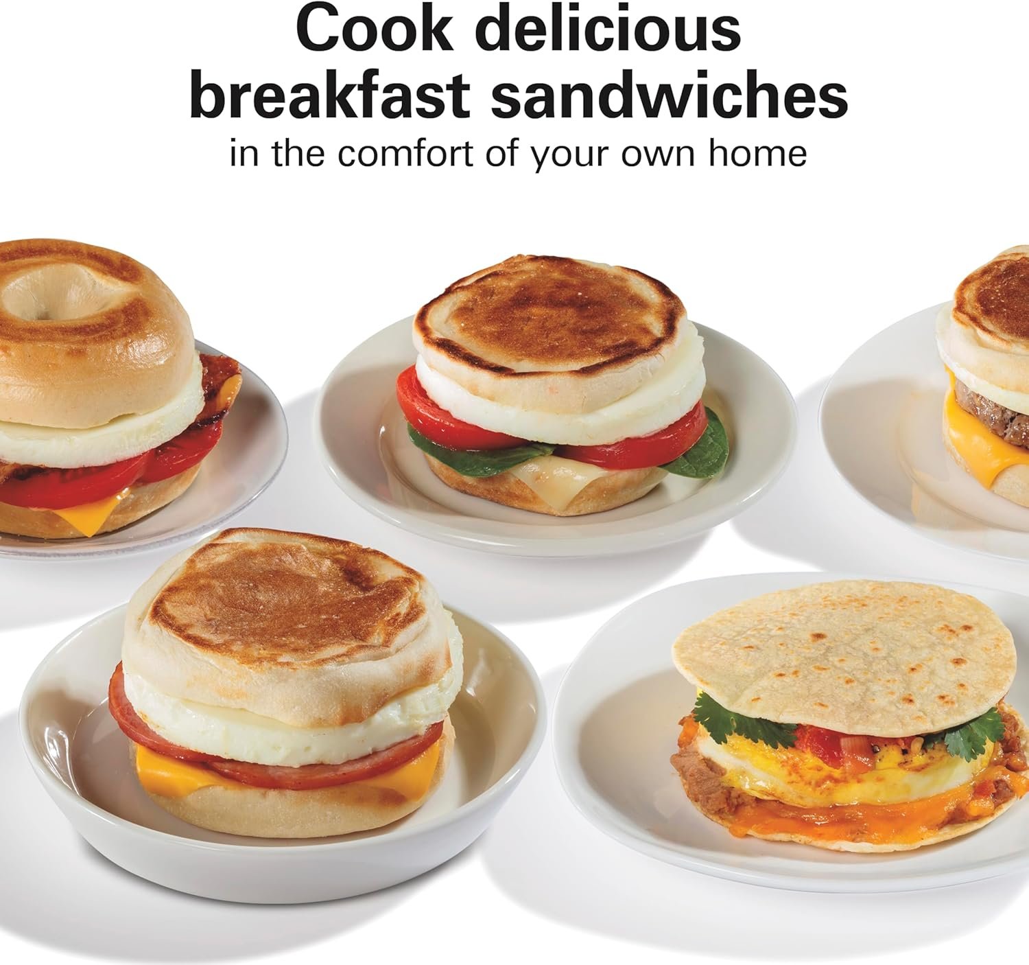 Hamilton Beach Dual Breakfast Sandwich Maker with Timer, Silver (25490A) 4 Hamilton Beach Dual Breakfast Sandwich Maker with Timer, Silver (25490A) - Image 4