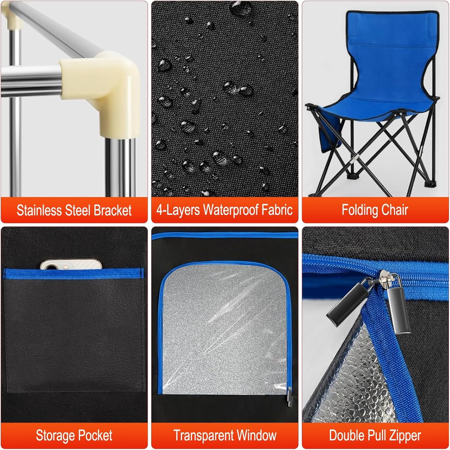 Portable Steam Sauna, Full Body Portable Sauna for Home Spa, Sauna Box Sauna Tent with 3L 1500W Steamer, Remote Control, Folding Chair, Upgraded Indoor Steam Sauna for Gym, Pilates, Yoga 3 Portable Steam Sauna, Full Body Portable Sauna for Home Spa, Sauna Box Sauna Tent with 3L 1500W Steamer, Remote Control, Folding Chair, Upgraded Indoor Steam Sauna for Gym, Pilates, Yoga - Image 3