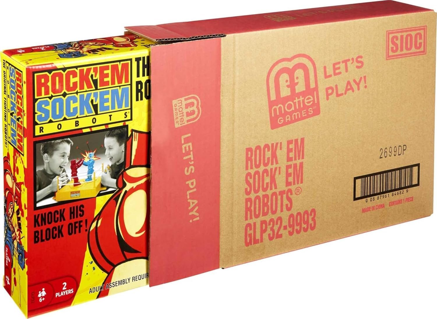 Mattel Games Rock 'Em Sock 'Em Robots Kids Game, Red Rocker vs Blue Bomber, Knock His Block Off 6 Mattel Games Rock 'Em Sock 'Em Robots Kids Game, Red Rocker vs Blue Bomber, Knock His Block Off - Image 6