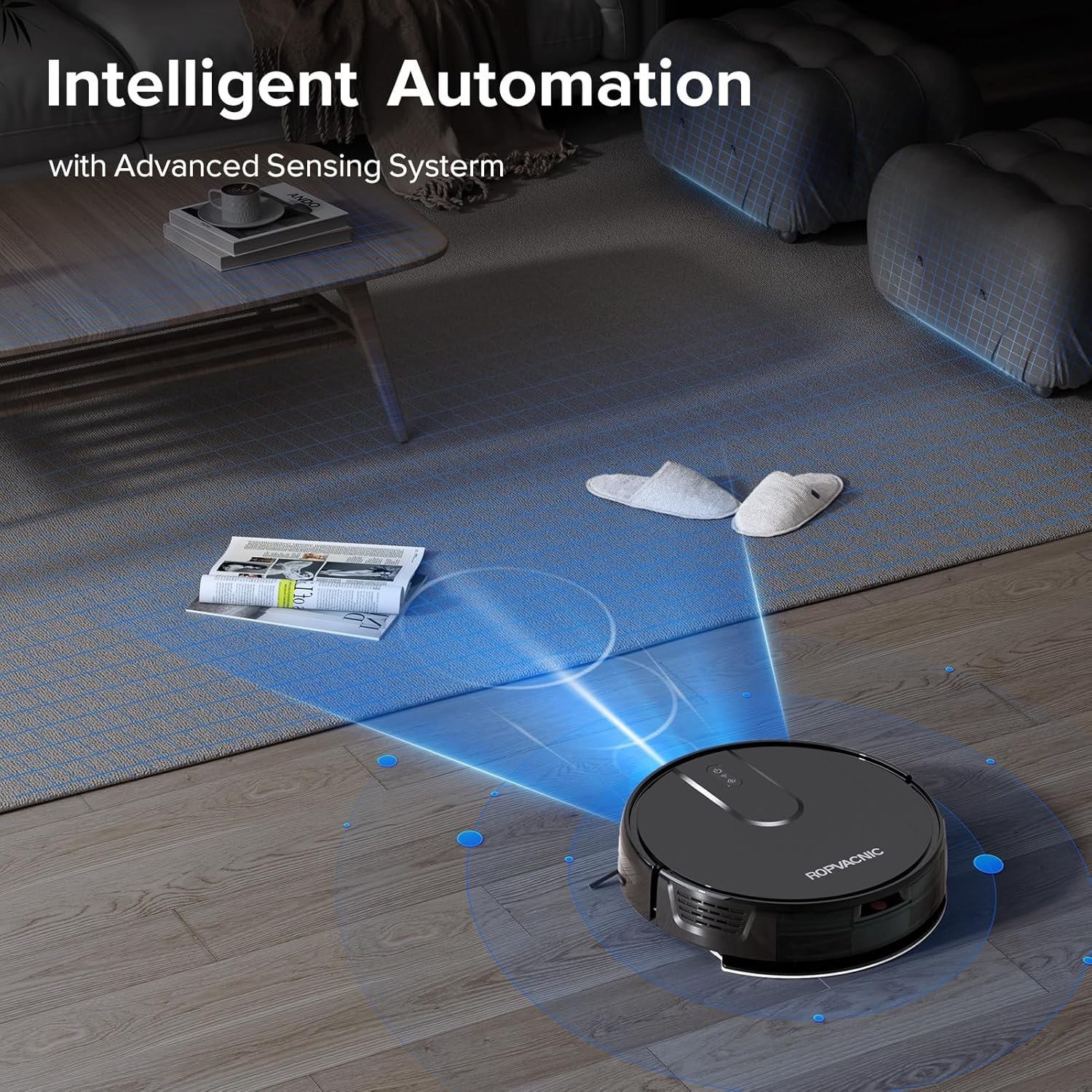 Robot Vacuum Cleaner Robot Vacuum and Mop Combo with 4000Pa Suction, Personalized Cleaning Adjustments, Self-Charging Robotic Vacuum Cleaner, Advanced Obstacle Avoidance 4 Robot Vacuum Cleaner Robot Vacuum and Mop Combo with 4000Pa Suction, Personalized Cleaning Adjustments, Self-Charging Robotic Vacuum Cleaner, Advanced Obstacle Avoidance - Image 4
