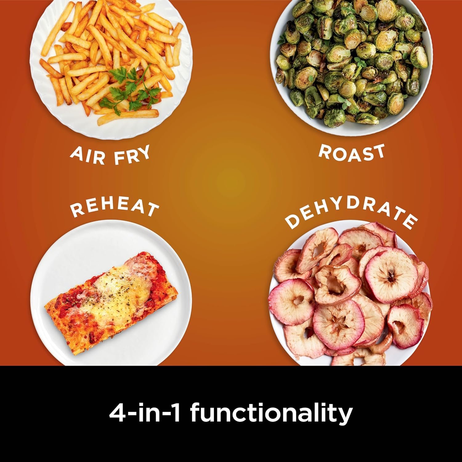 Ninja Air Fryer Pro 4-in-1 with 5 QT Capacity, Air Fry, Roast, Reheat, Dehydrate, Air Crisp Technology with 400F for hot, crispy results in just minutes, Nonstick Basket & Crisper Plate, Grey, AF141 4 Ninja Air Fryer Pro 4-in-1 with 5 QT Capacity, Air Fry, Roast, Reheat, Dehydrate, Air Crisp Technology with 400F for hot, crispy results in just minutes, Nonstick Basket & Crisper Plate, Grey, AF141 - Image 4