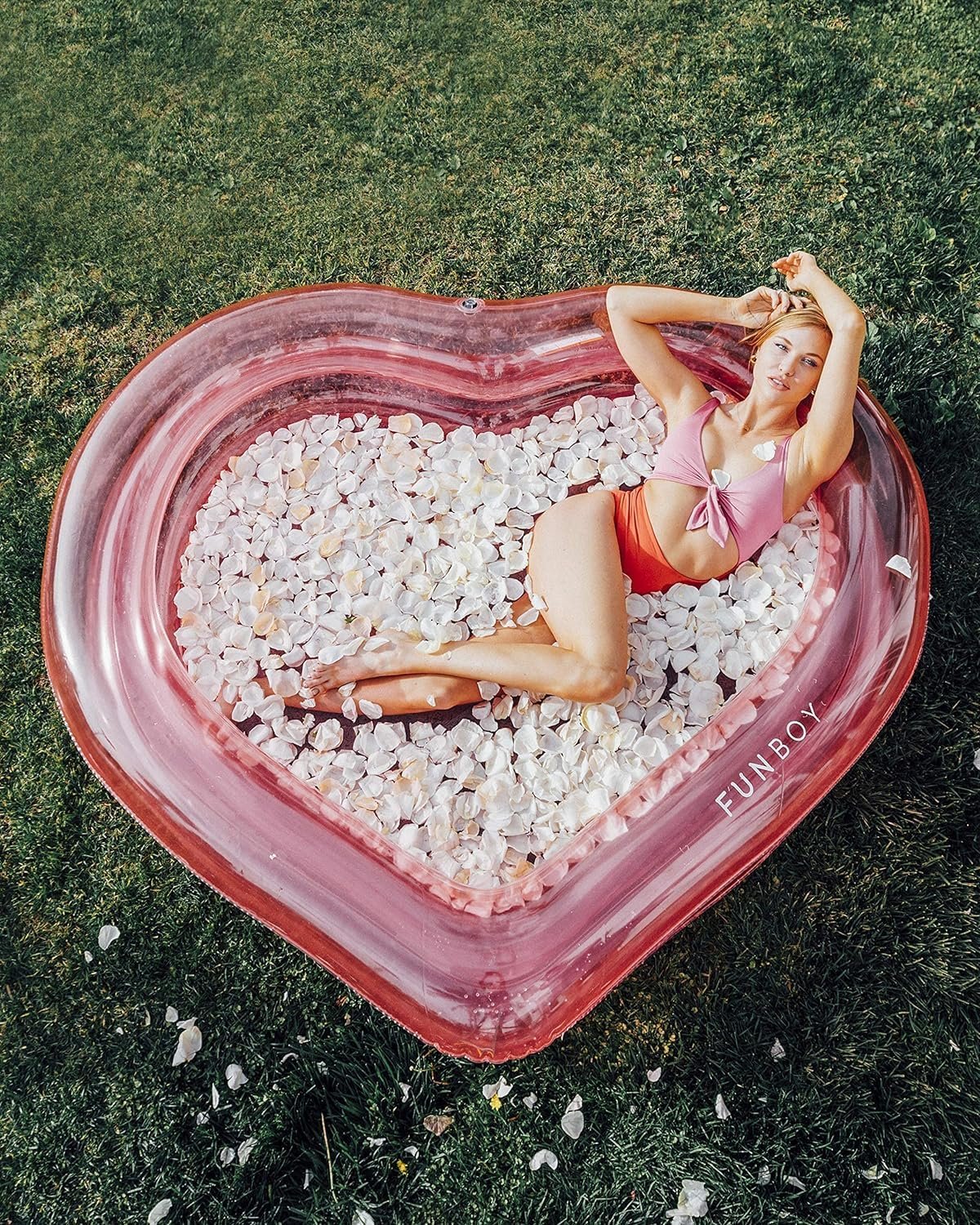 FUNBOY Giant Inflatable Luxury Clear Pink Heart Kiddie Pool, Year-Round Fun for Ball Pits, Swimming Pools, a Summer Pool Party and the Beach 4 FUNBOY Giant Inflatable Luxury Clear Pink Heart Kiddie Pool, Year-Round Fun for Ball Pits, Swimming Pools, a Summer Pool Party and the Beach - Image 4