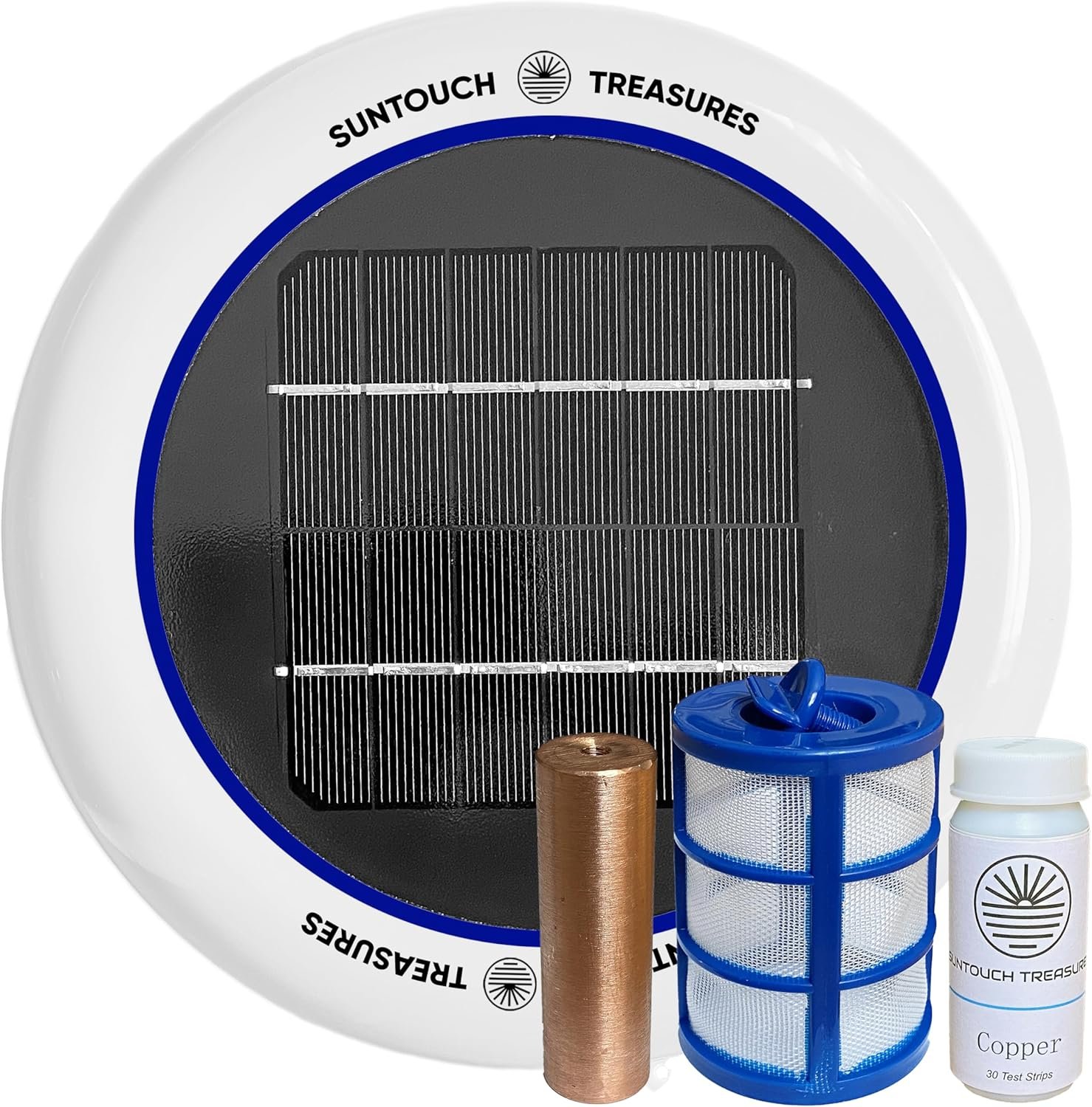 Solar Pool Ionizer - Floating Water Cleaner and Purifier Keeps Water Clear, Kill Algae in Pool, 85% Less Chlorine, Compatible with Fresh and Salt Water Pools & Spas
