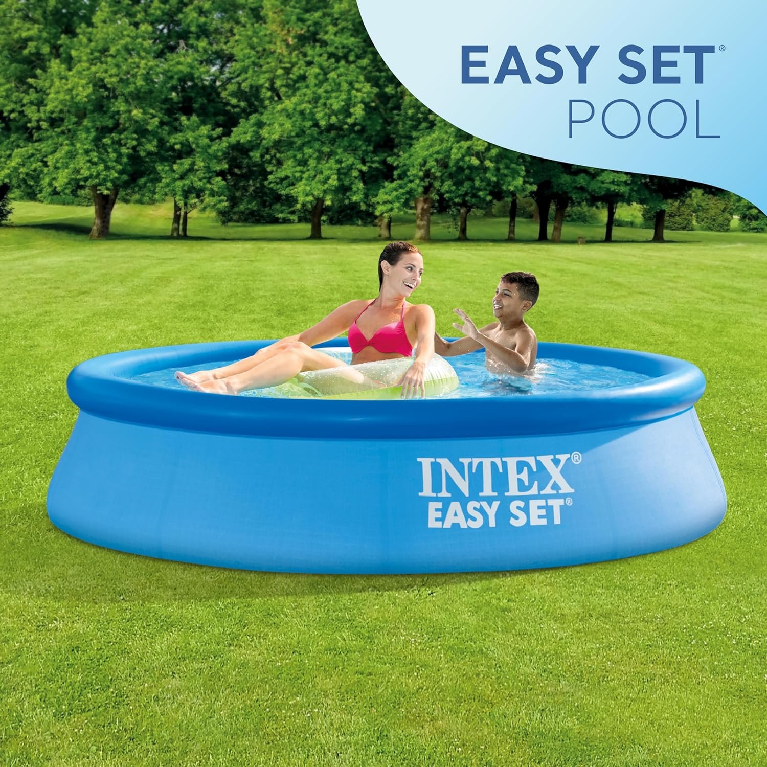 INTEX 28106EH Easy Set Inflatable Swimming Pool: 8ft x 24in – Puncture-Resistant Material – Quick Inflation – 513 Gallon Capacity – 18in Water Depth 3 INTEX 28106EH Easy Set Inflatable Swimming Pool: 8ft x 24in – Puncture-Resistant Material – Quick Inflation – 513 Gallon Capacity – 18in Water Depth - Image 3