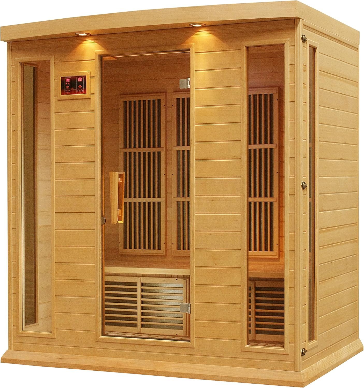 DYNAMIC SAUNAS Maxxus 4 Per Low EMF FAR Infrared Carbon Canadian Hemlock Sauna