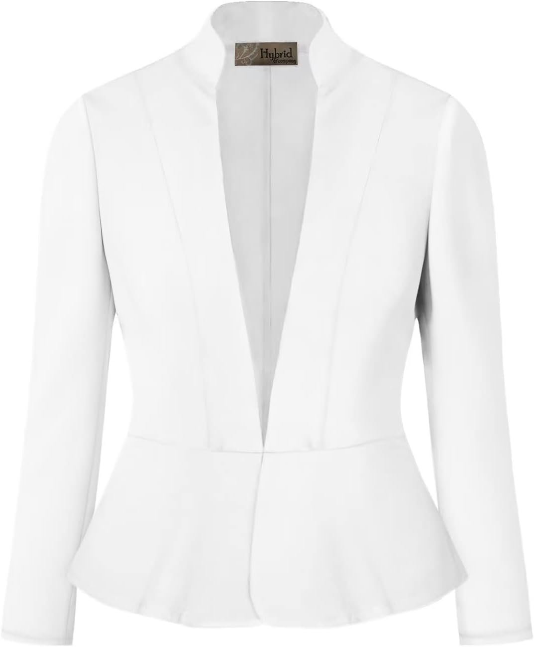 Hybrid & Company Women's Casual Work Office Elegant Open Front Premium Nylon Blazer Jacket