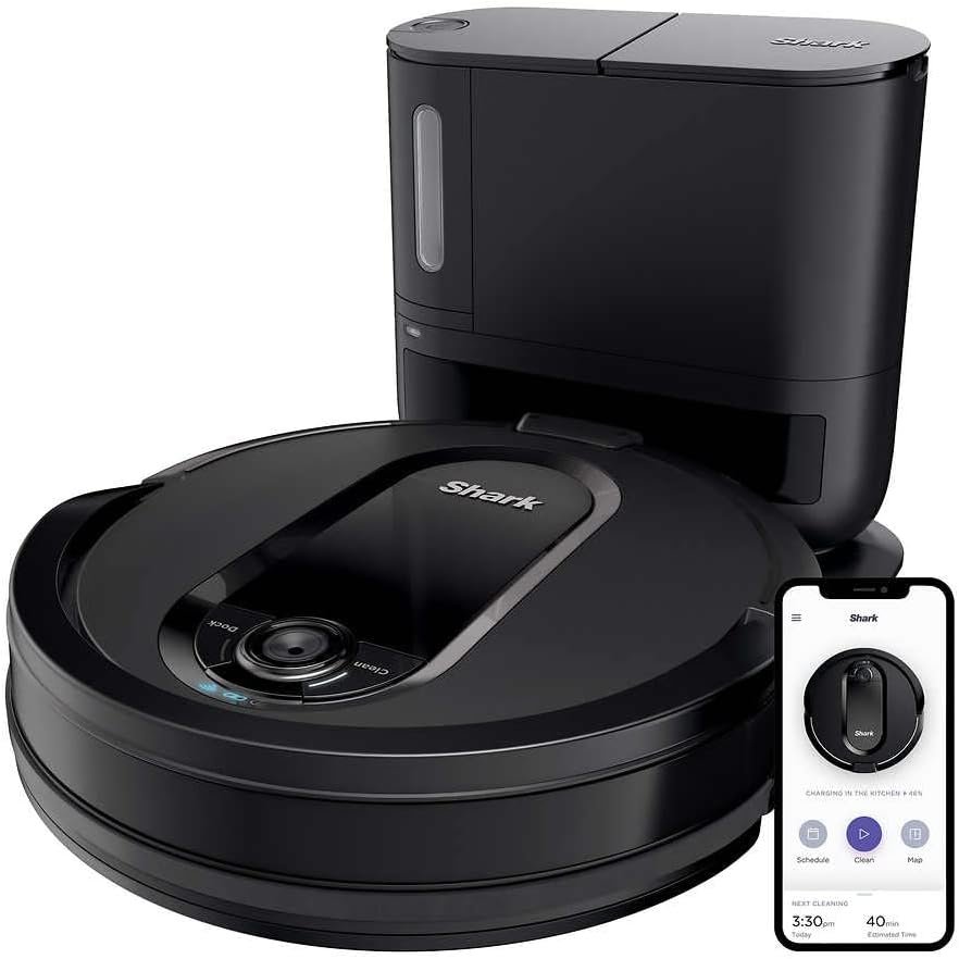 Shark IQ App-Controlled Self-Emptying Robot Vacuum, RV100AE/UR1000SR - Black (Renewed)