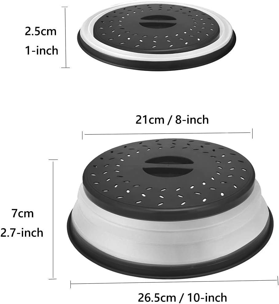 Thermoplastic Rubber Microwave Splatter Cover,Microwave Cover for Food Fruit Drainer,BPA-Free Dishwasher Safe 10.5 inch (GREY) 7 Thermoplastic Rubber Microwave Splatter Cover,Microwave Cover for Food Fruit Drainer,BPA-Free Dishwasher Safe 10.5 inch (GREY) - Image 7