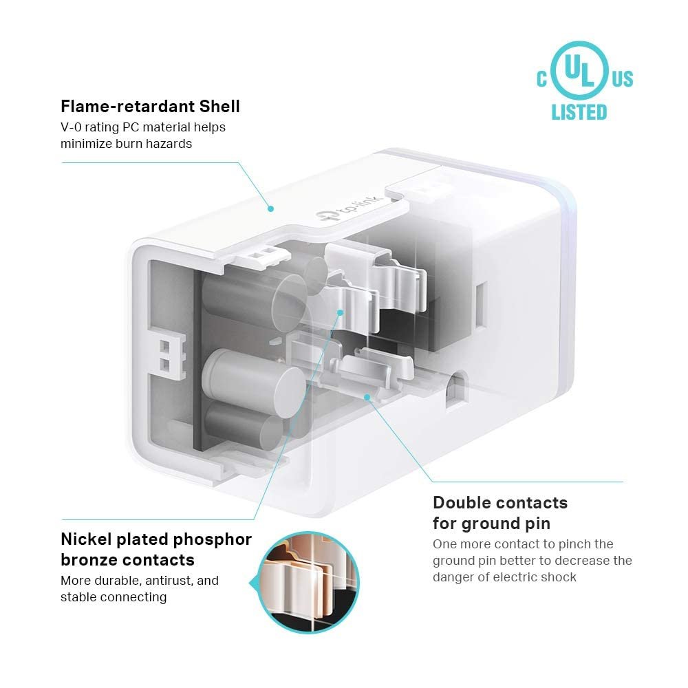 Kasa Smart Plug HS103P4, Smart Home Wi-Fi Outlet Works with Alexa, Echo, Google Home & IFTTT, No Hub Required, Remote Control, 15 Amp, UL Certified, 4-Pack, White 5 Kasa Smart Plug HS103P4, Smart Home Wi-Fi Outlet Works with Alexa, Echo, Google Home & IFTTT, No Hub Required, Remote Control, 15 Amp, UL Certified, 4-Pack, White - Image 5