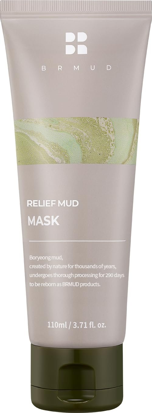 Relief Mud Mask - Cardi B Mask - Body Mud Hydrating & Moisturizing Deep Pore Cleanser Face & Body Mask w/ 91.8% Nature-Derived Ingredients - K Beauty Oil Control Wash Off Body Mud (3.71 fl oz)