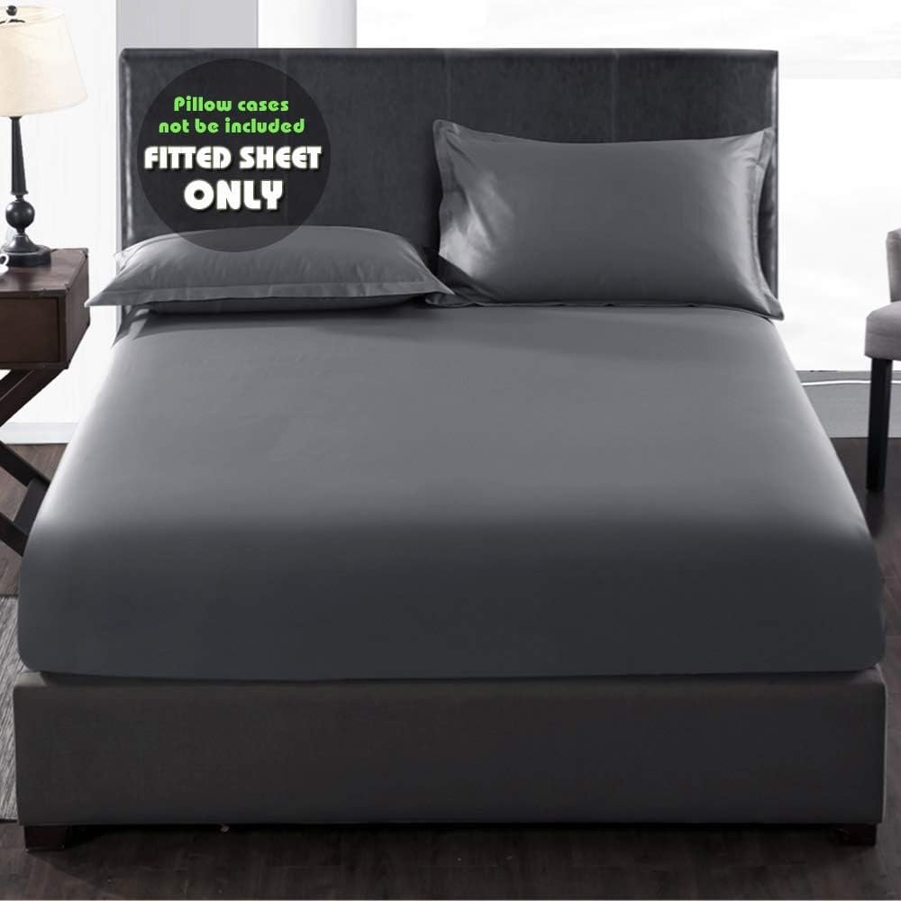 Fitted Sheet- COSMOPLUS Queen Fitted Sheet Only(No Flat Sheet or Pillow Shams),4 Way Stretch Micro-Knit,Snug Fit,Wrinkle Free,for Standard Mattress and Air Bed Mattress from 8” Up to 14”,Gray 4 Fitted Sheet- COSMOPLUS Queen Fitted Sheet Only(No Flat Sheet or Pillow Shams),4 Way Stretch Micro-Knit,Snug Fit,Wrinkle Free,for Standard Mattress and Air Bed Mattress from 8” Up to 14”,Gray - Image 4