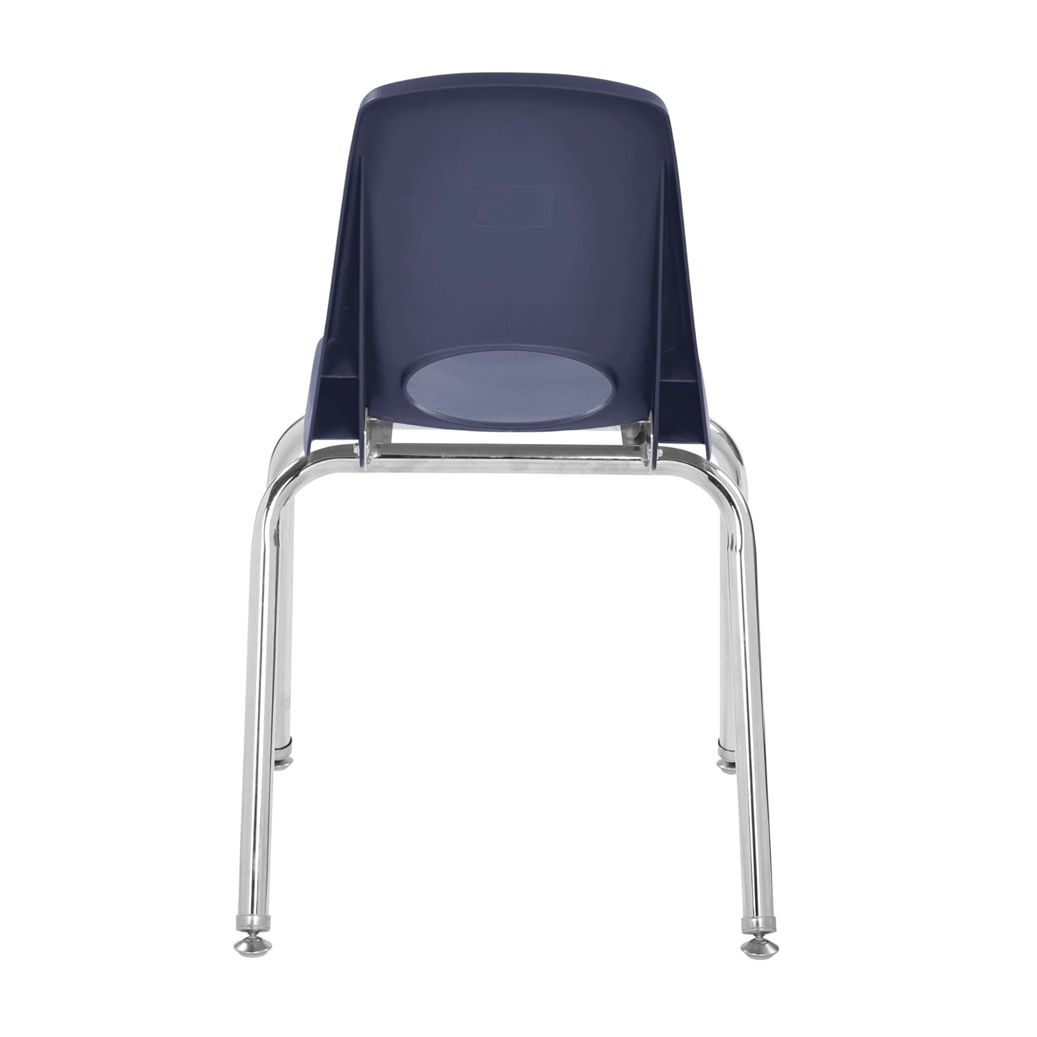 Factory Direct Partners 10368-NV 16" School Stack Chair, Stacking Student Seat with Chromed Steel Legs and Nylon Swivel Glides for in-Home Learning or Classroom - Navy (6-Pack) 13 Factory Direct Partners 10368-NV 16" School Stack Chair, Stacking Student Seat with Chromed Steel Legs and Nylon Swivel Glides for in-Home Learning or Classroom - Navy (6-Pack) - Image 13