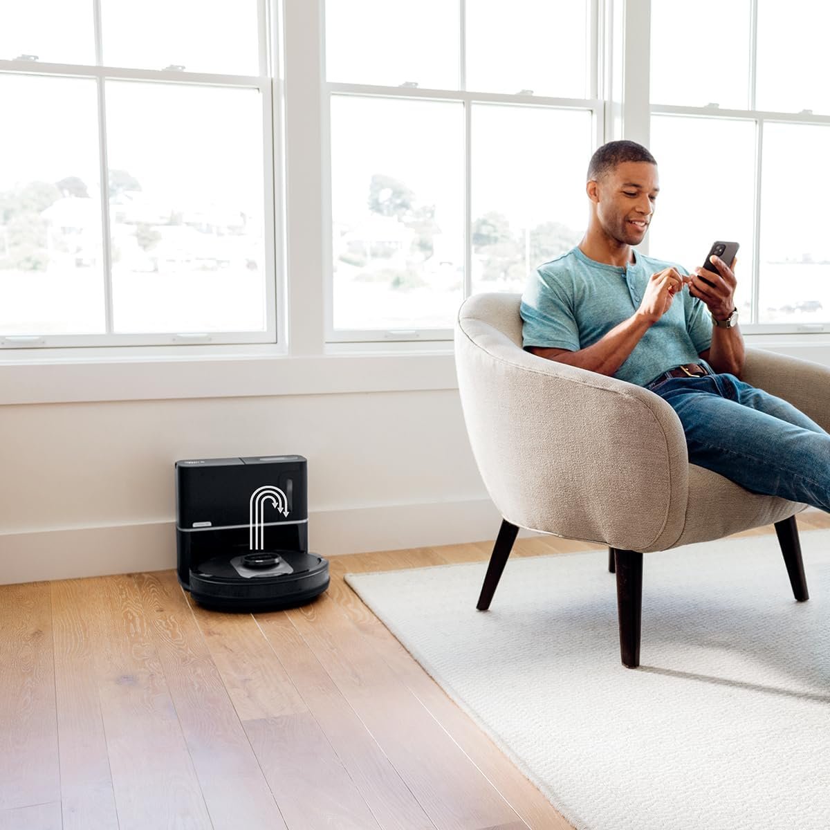 Shark UR2500SR AI Ultra Robot Vacuum, with Ultra Clean, Home Mapping, 30-Day Capacity Bagless Self Empty Base, Perfect for Pet Hair, WiFi, Compatible with Alexa, Black/Silver (Renewed) 2 Shark UR2500SR AI Ultra Robot Vacuum, with Ultra Clean, Home Mapping, 30-Day Capacity Bagless Self Empty Base, Perfect for Pet Hair, WiFi, Compatible with Alexa, Black/Silver (Renewed) - Image 2