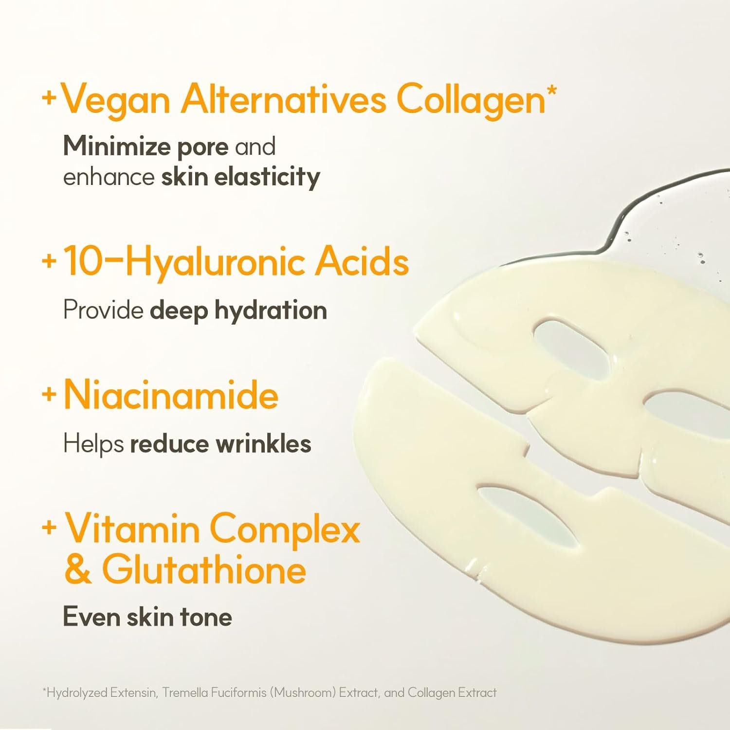 The Face Shop At Home Aesthetics Vegan Collagen Face Mask, Korean Glass Skin Care, Original & Vita-Toning Sheet Mask, Anti-aging Vitamin Hydrogel Face Sheet Mask for Firming, Elasticity, Moisturizing 5 The Face Shop At Home Aesthetics Vegan Collagen Face Mask, Korean Glass Skin Care, Original & Vita-Toning Sheet Mask, Anti-aging Vitamin Hydrogel Face Sheet Mask for Firming, Elasticity, Moisturizing - Image 5