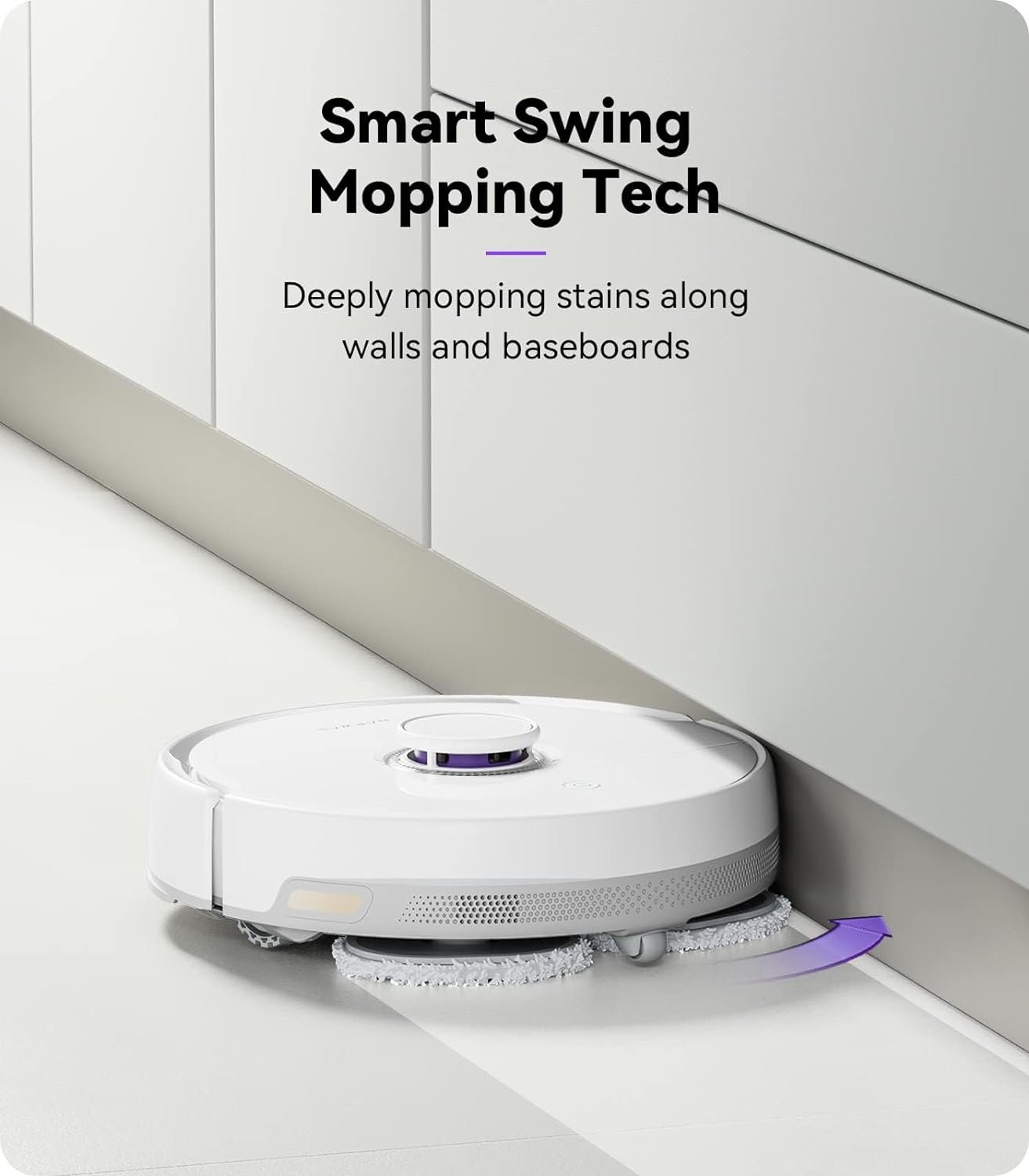 NARWAL Freo Robot Vacuum and Mop Comb, Washing & Drying, Dirt Sense Ultra Clean, Auto Add Cleaner, LCD Display, Smart Swing, Arcuate-Route, WiFi, APP Control, White 4 NARWAL Freo Robot Vacuum and Mop Comb, Washing & Drying, Dirt Sense Ultra Clean, Auto Add Cleaner, LCD Display, Smart Swing, Arcuate-Route, WiFi, APP Control, White - Image 4