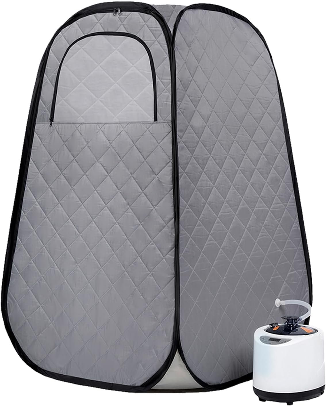 Foldable Portable Steam Sauna, Personal Sauna Tent for Home SPA with 1000w 2.2L Steamer, Folding Chair, Remote Control, Gray