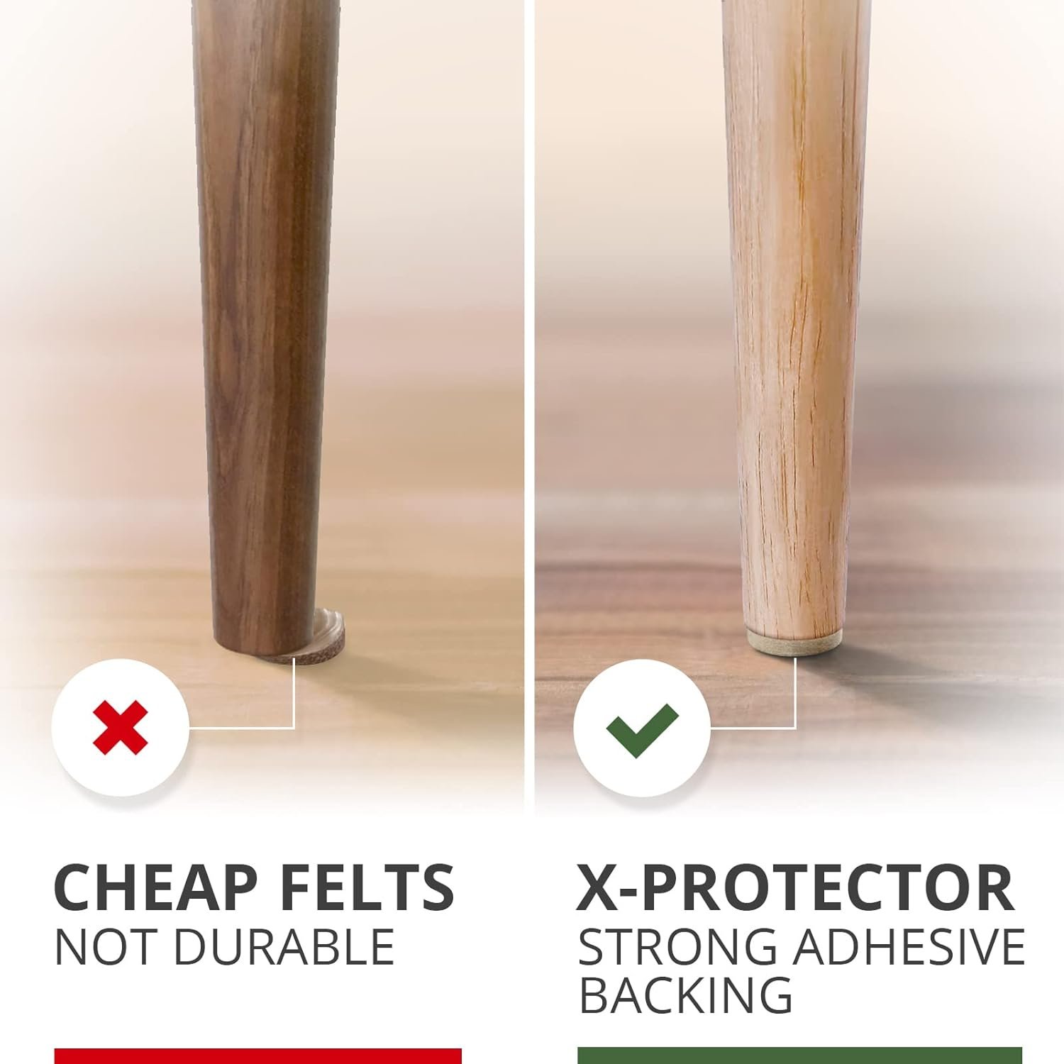 Felt Furniture Pads X-PROTECTOR 133 PCS Premium Furniture Pads - Felt Pads Furniture Feet Best Wood Floor Protectors - Protect Your Hardwood & Laminate Flooring! Brown and Beige 3 Felt Furniture Pads X-PROTECTOR 133 PCS Premium Furniture Pads - Felt Pads Furniture Feet Best Wood Floor Protectors - Protect Your Hardwood & Laminate Flooring! Brown and Beige - Image 3