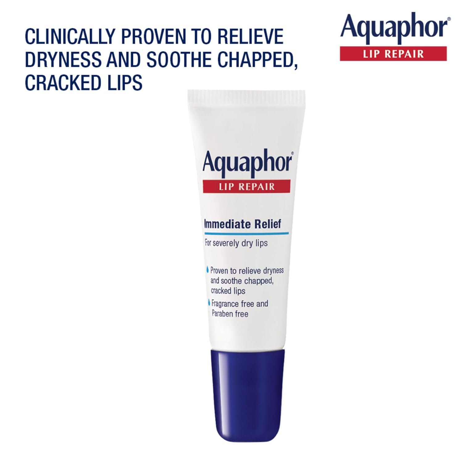 Aquaphor Lip Repair Ointment, Moisturizing Lip Balm Pack, Relieves Dryness, 0.35 Tube, Pack of 2 2 Aquaphor Lip Repair Ointment, Moisturizing Lip Balm Pack, Relieves Dryness, 0.35 Tube, Pack of 2 - Image 2