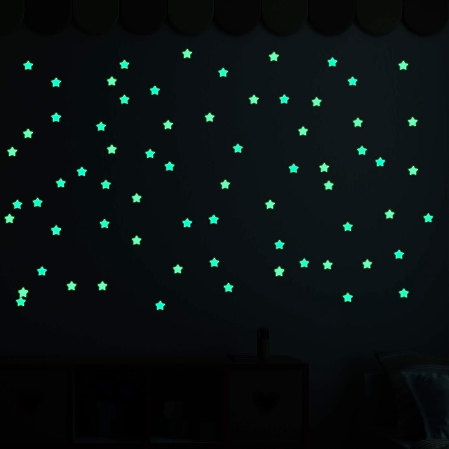 AM AMAONM 100 Pcs Colorful Glow in The Dark Luminous Stars Fluorescent Noctilucent Plastic Wall Stickers Murals Decals for Home Art Decor Ceiling Wall Decorate Kids Babys Bedroom Room Decorations 7 AM AMAONM 100 Pcs Colorful Glow in The Dark Luminous Stars Fluorescent Noctilucent Plastic Wall Stickers Murals Decals for Home Art Decor Ceiling Wall Decorate Kids Babys Bedroom Room Decorations - Image 7