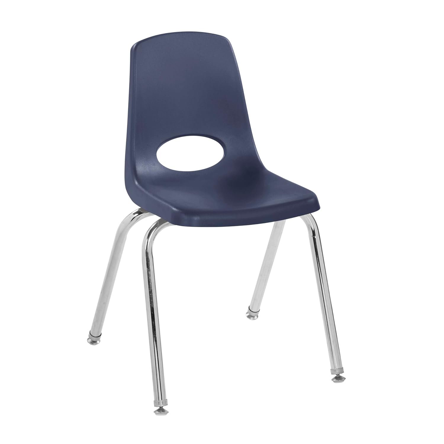 Factory Direct Partners 10368-NV 16" School Stack Chair, Stacking Student Seat with Chromed Steel Legs and Nylon Swivel Glides for in-Home Learning or Classroom - Navy (6-Pack) 10 Factory Direct Partners 10368-NV 16" School Stack Chair, Stacking Student Seat with Chromed Steel Legs and Nylon Swivel Glides for in-Home Learning or Classroom - Navy (6-Pack) - Image 10