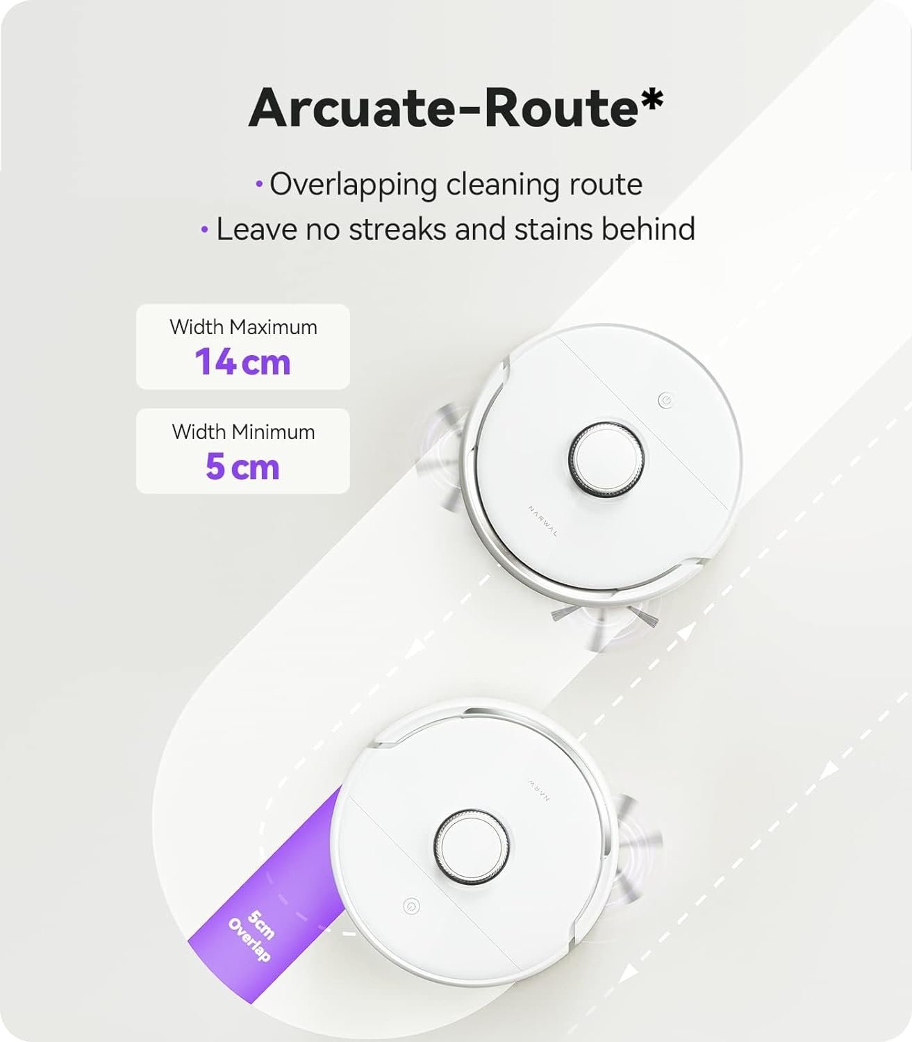 NARWAL Freo Robot Vacuum and Mop Comb, Washing & Drying, Dirt Sense Ultra Clean, Auto Add Cleaner, LCD Display, Smart Swing, Arcuate-Route, WiFi, APP Control, White 9 NARWAL Freo Robot Vacuum and Mop Comb, Washing & Drying, Dirt Sense Ultra Clean, Auto Add Cleaner, LCD Display, Smart Swing, Arcuate-Route, WiFi, APP Control, White - Image 9