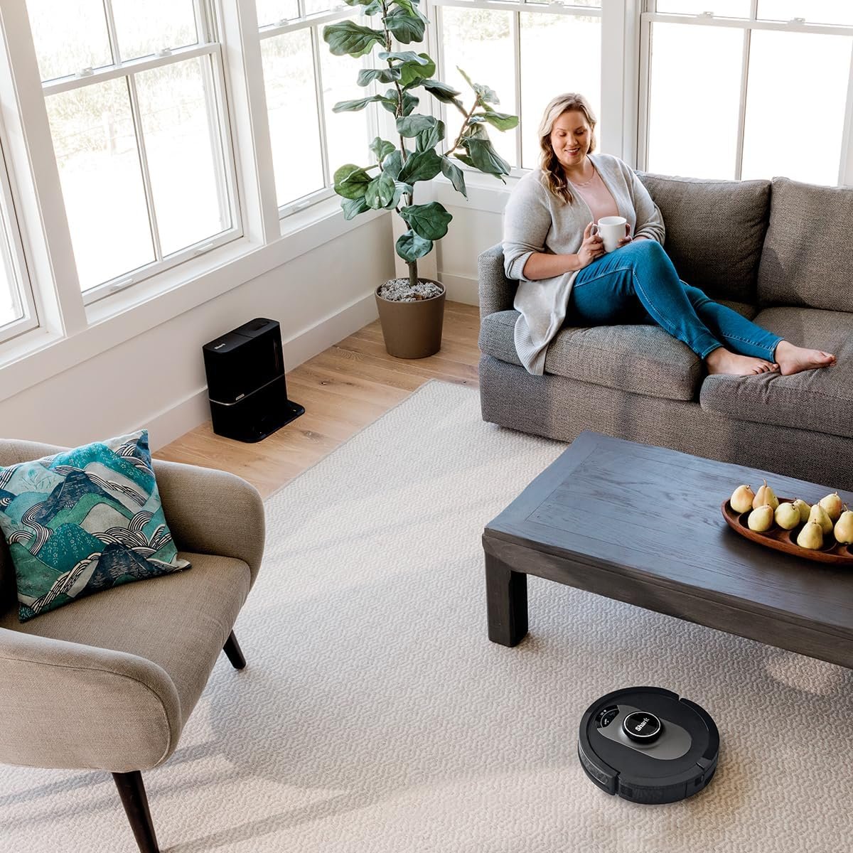 Shark UR2500SR AI Ultra Robot Vacuum, with Ultra Clean, Home Mapping, 30-Day Capacity Bagless Self Empty Base, Perfect for Pet Hair, WiFi, Compatible with Alexa, Black/Silver (Renewed) 8 Shark UR2500SR AI Ultra Robot Vacuum, with Ultra Clean, Home Mapping, 30-Day Capacity Bagless Self Empty Base, Perfect for Pet Hair, WiFi, Compatible with Alexa, Black/Silver (Renewed) - Image 8