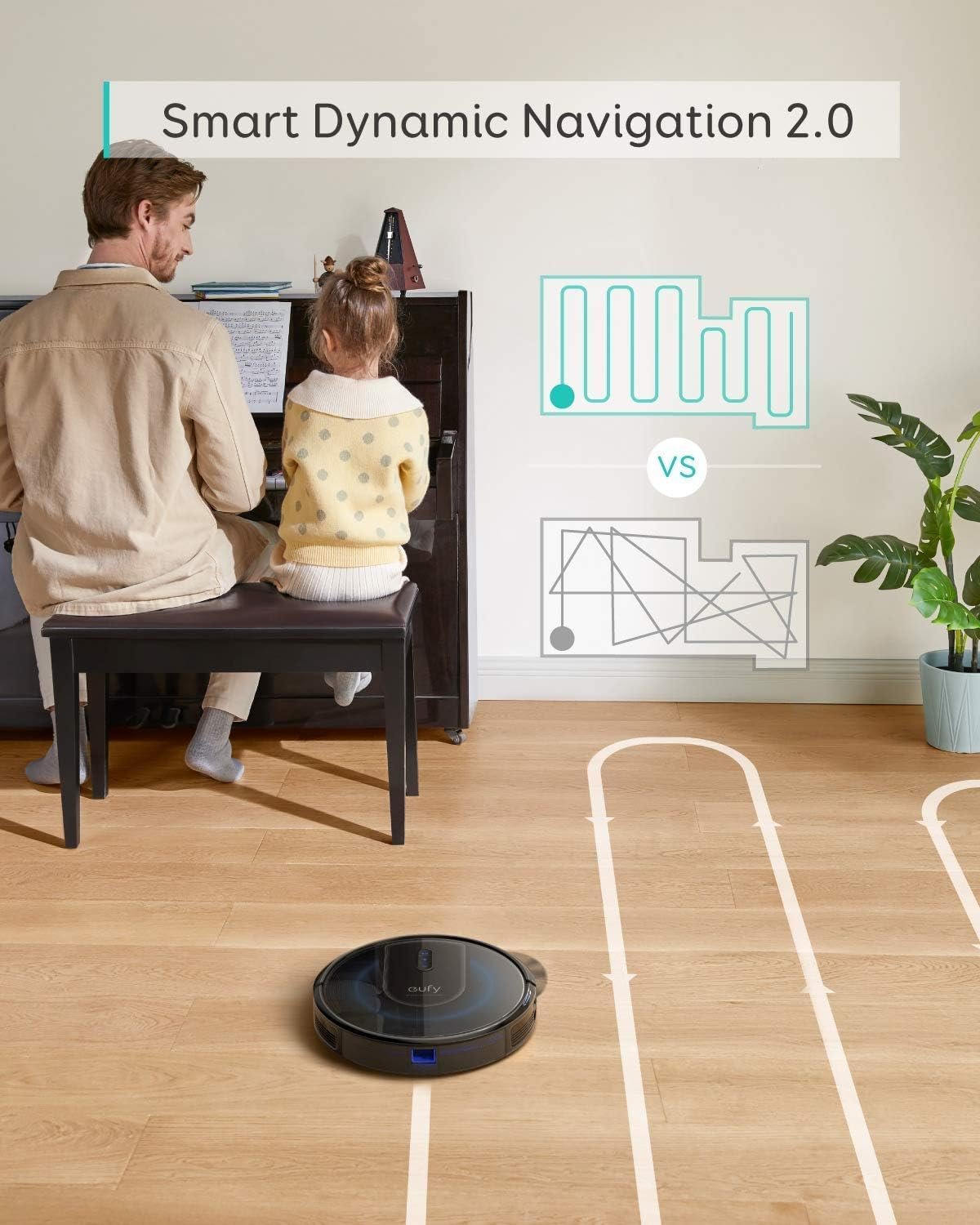 eufy Robot Vacuum G30, 2000 Pa Suction, Robot Vacuum for Carpets and Hard Floors, Ideal for Pet Owners, Dynamic Navigation, Wi-Fi 2 eufy Robot Vacuum G30, 2000 Pa Suction, Robot Vacuum for Carpets and Hard Floors, Ideal for Pet Owners, Dynamic Navigation, Wi-Fi - Image 2