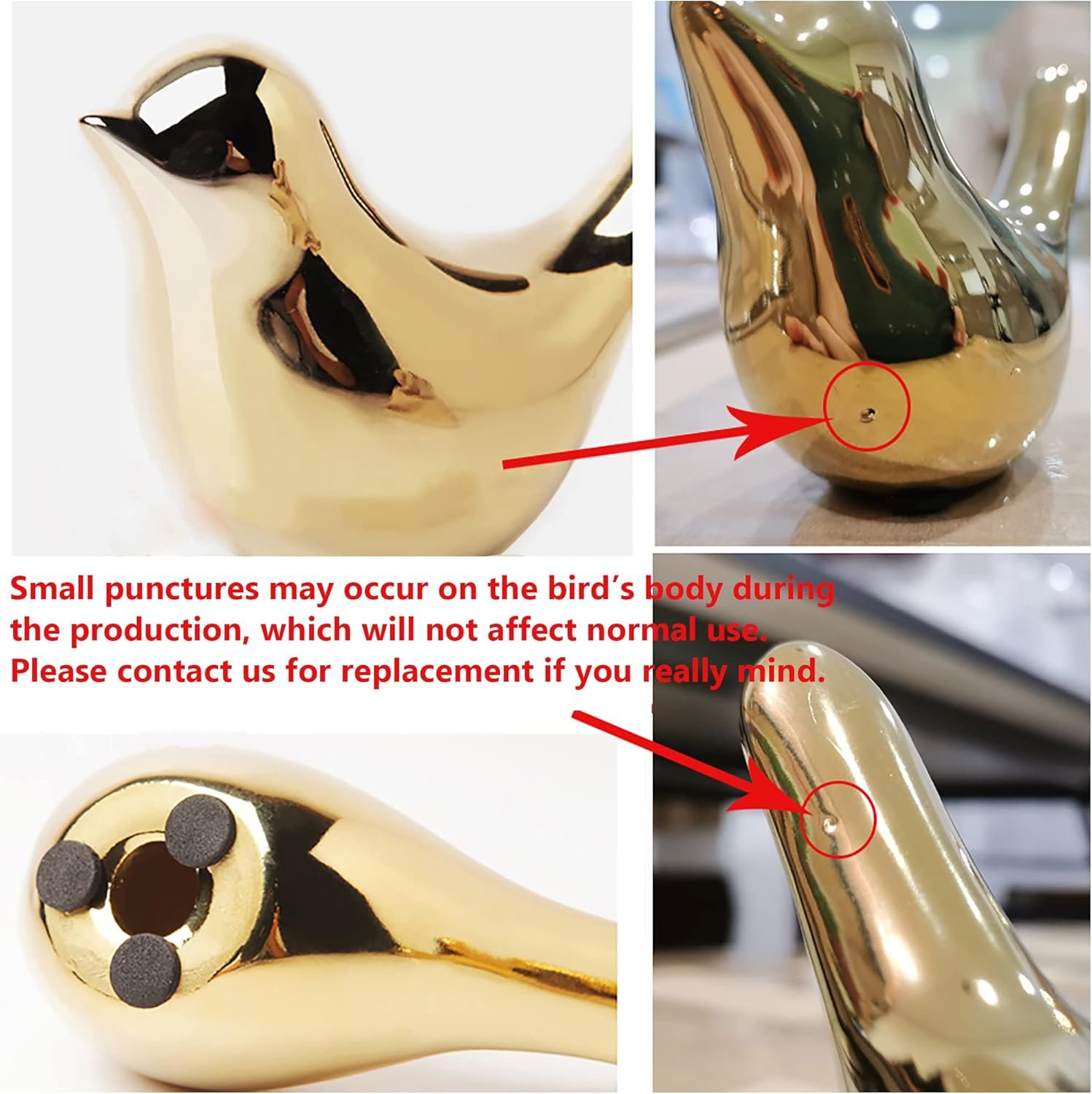 FANTESTICRYAN Small Birds Statues Gold Home Decor Modern Style Figurine Decorative Ornaments for Living Room, Bedroom, Office Desktop, Cabinets 6 FANTESTICRYAN Small Birds Statues Gold Home Decor Modern Style Figurine Decorative Ornaments for Living Room, Bedroom, Office Desktop, Cabinets - Image 6