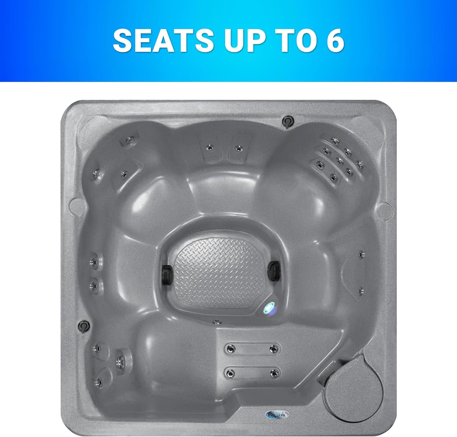 Inland 6 Person Indoor Outdoor Hot Tub, Plug & Play Spa, 24 Jets, LED Lighting System, Insulated Spa Cover, Made in USA, Aqualife by Strong Spas 6 Inland 6 Person Indoor Outdoor Hot Tub, Plug & Play Spa, 24 Jets, LED Lighting System, Insulated Spa Cover, Made in USA, Aqualife by Strong Spas - Image 6
