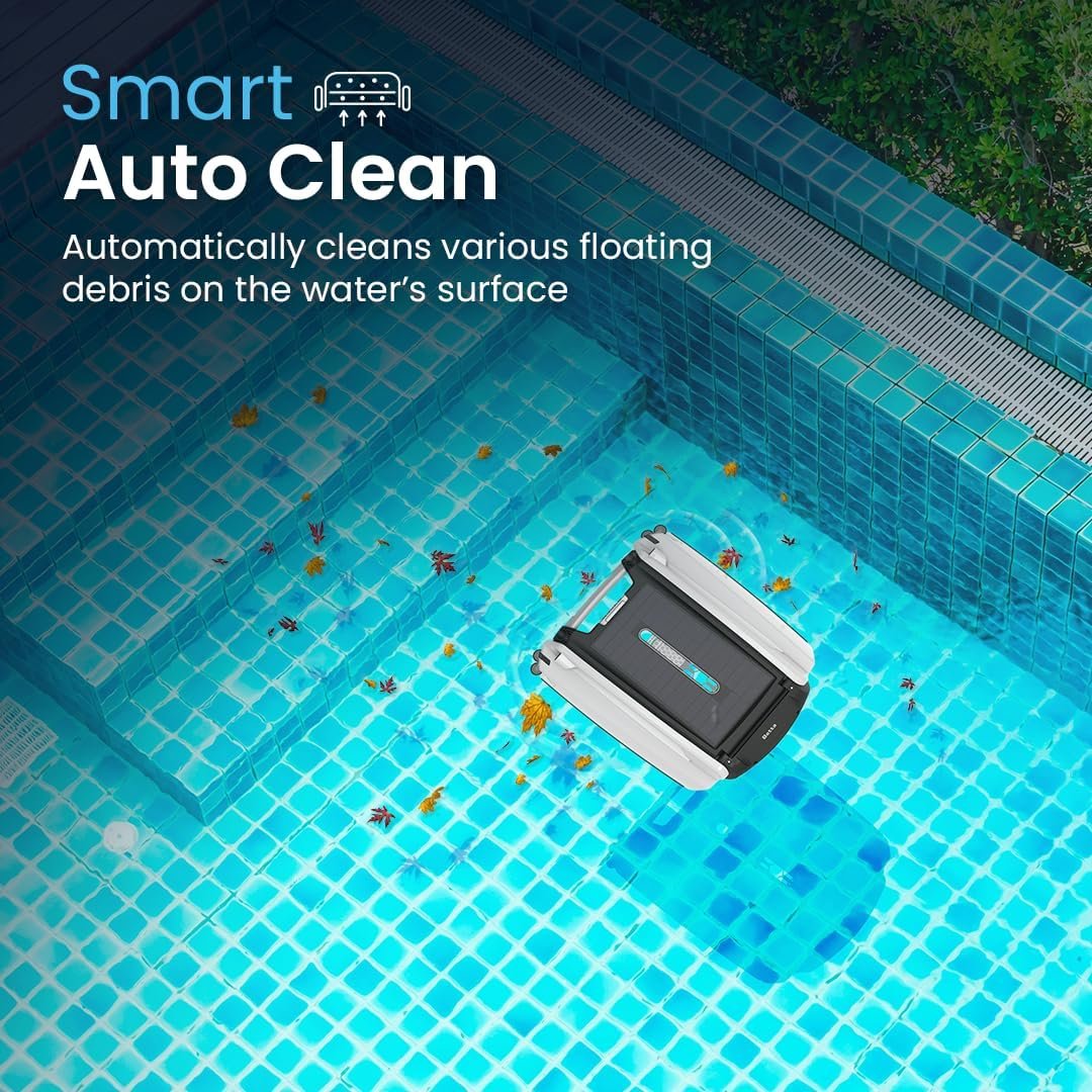 Betta SE Solar Powered Automatic Robotic Pool Surface Skimmer Cleaner with 30-Hour Continuous Cleaning Battery Power and Re-Engineered Twin Salt Chlorine Tolerant Motors (White) 5 Betta SE Solar Powered Automatic Robotic Pool Surface Skimmer Cleaner with 30-Hour Continuous Cleaning Battery Power and Re-Engineered Twin Salt Chlorine Tolerant Motors (White) - Image 5