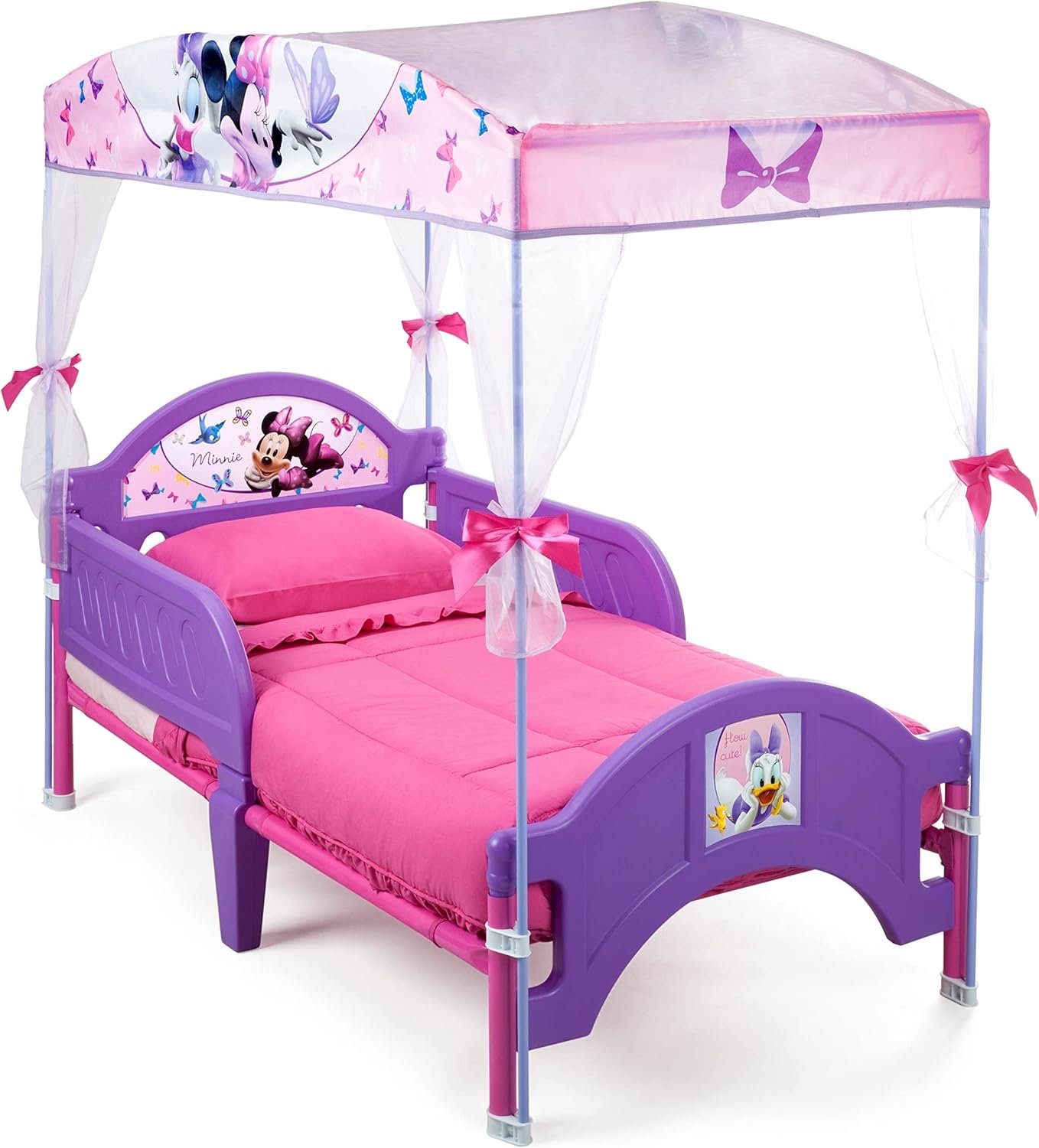Delta Children's Products Minnie Mouse Canopy Toddler Bed,Purple